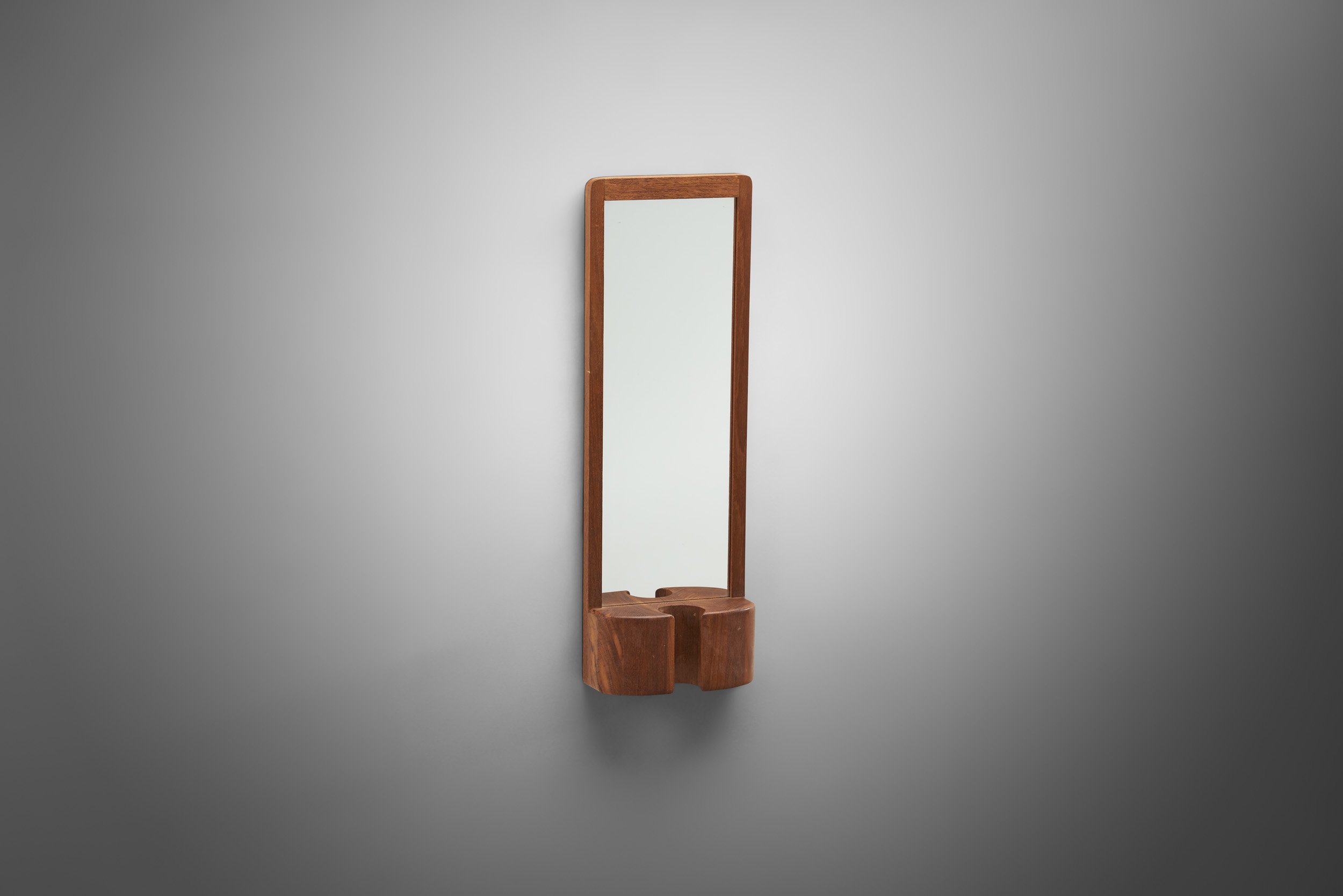Jacob Hermann Teak Wall Mirror for Randers Møbelfabrik, Denmark 1960s (sold)