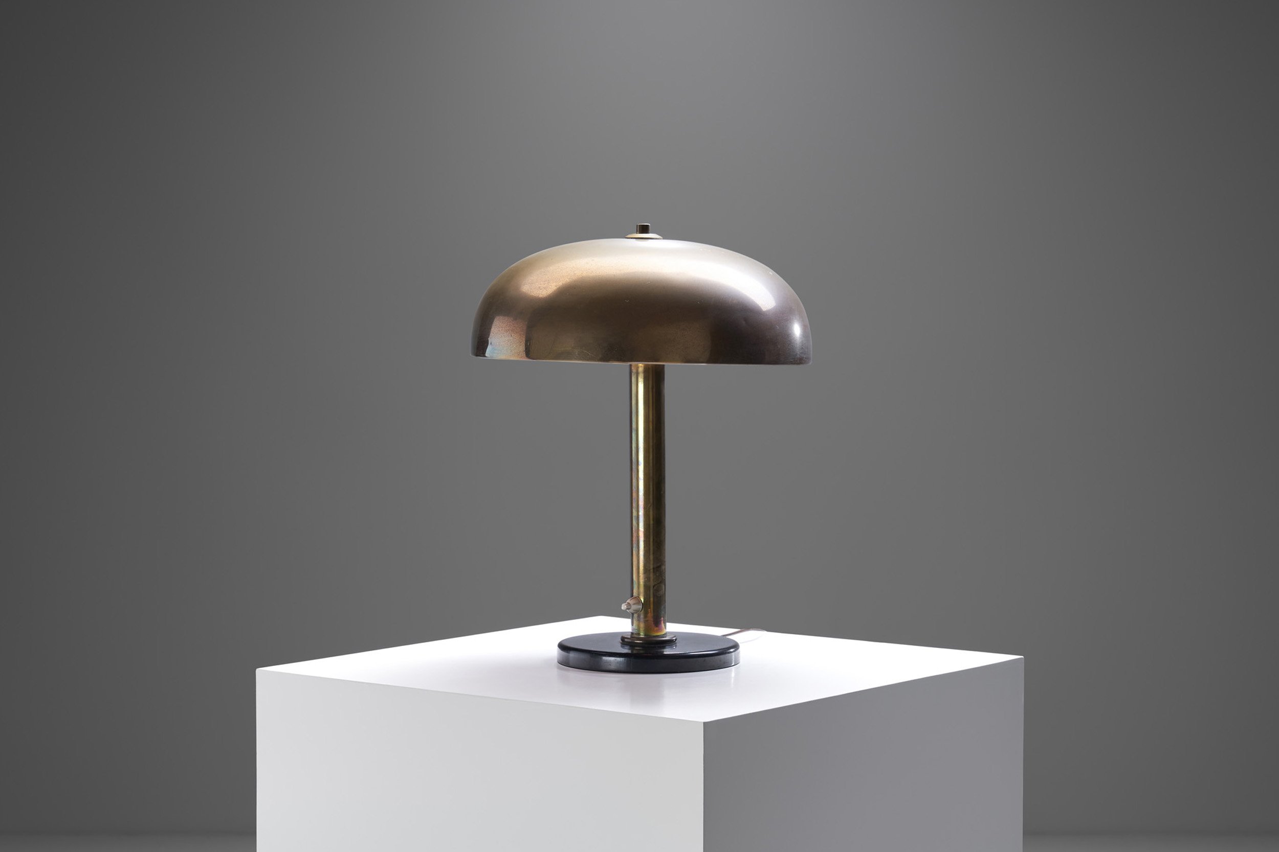 Mid-Century Brass "Mushroom" Table Lamp, Europe ca 1960s (sold)