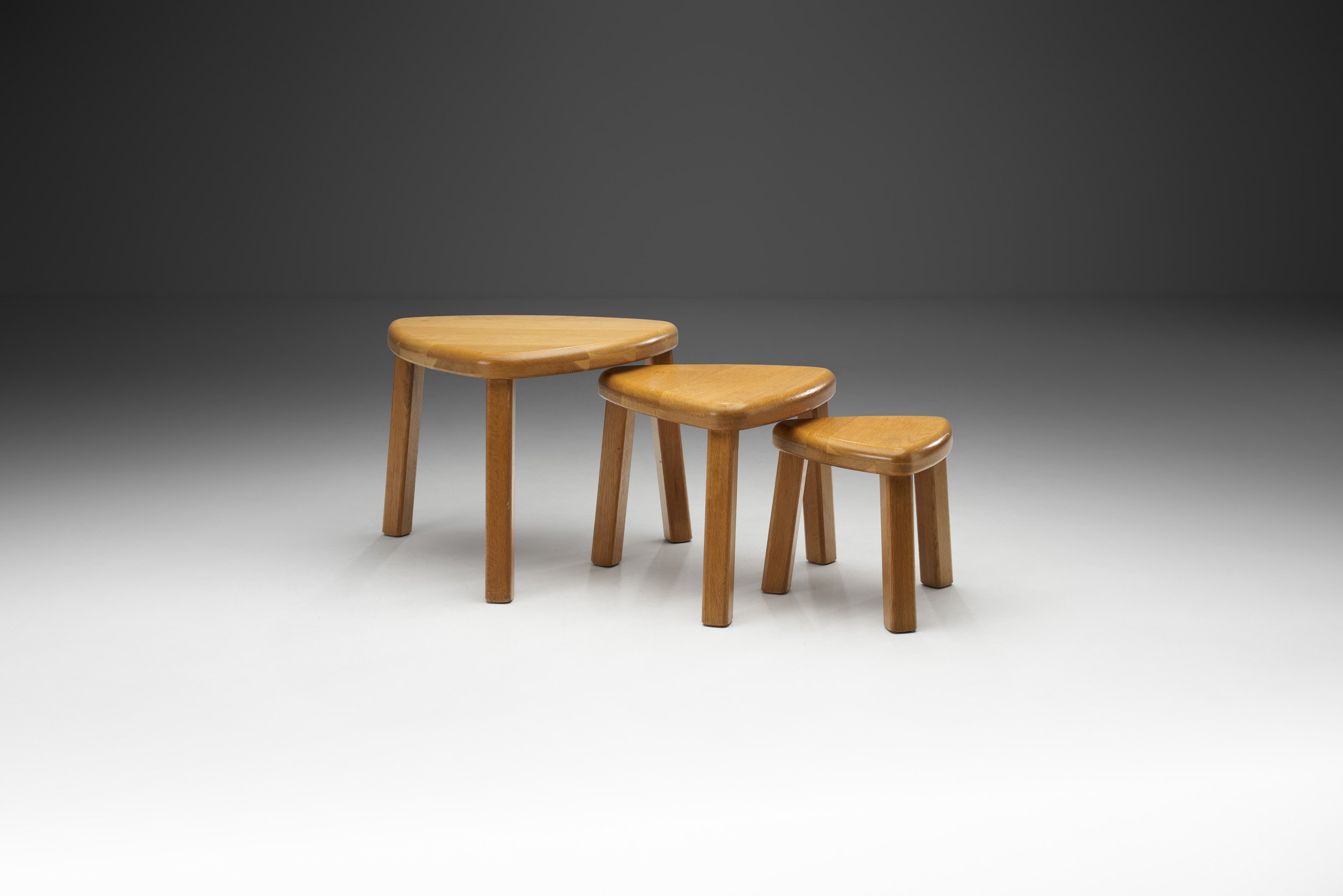Scandinavian Nesting Tables made of Solid Wood, Scandinavia ca 1970s (sold)