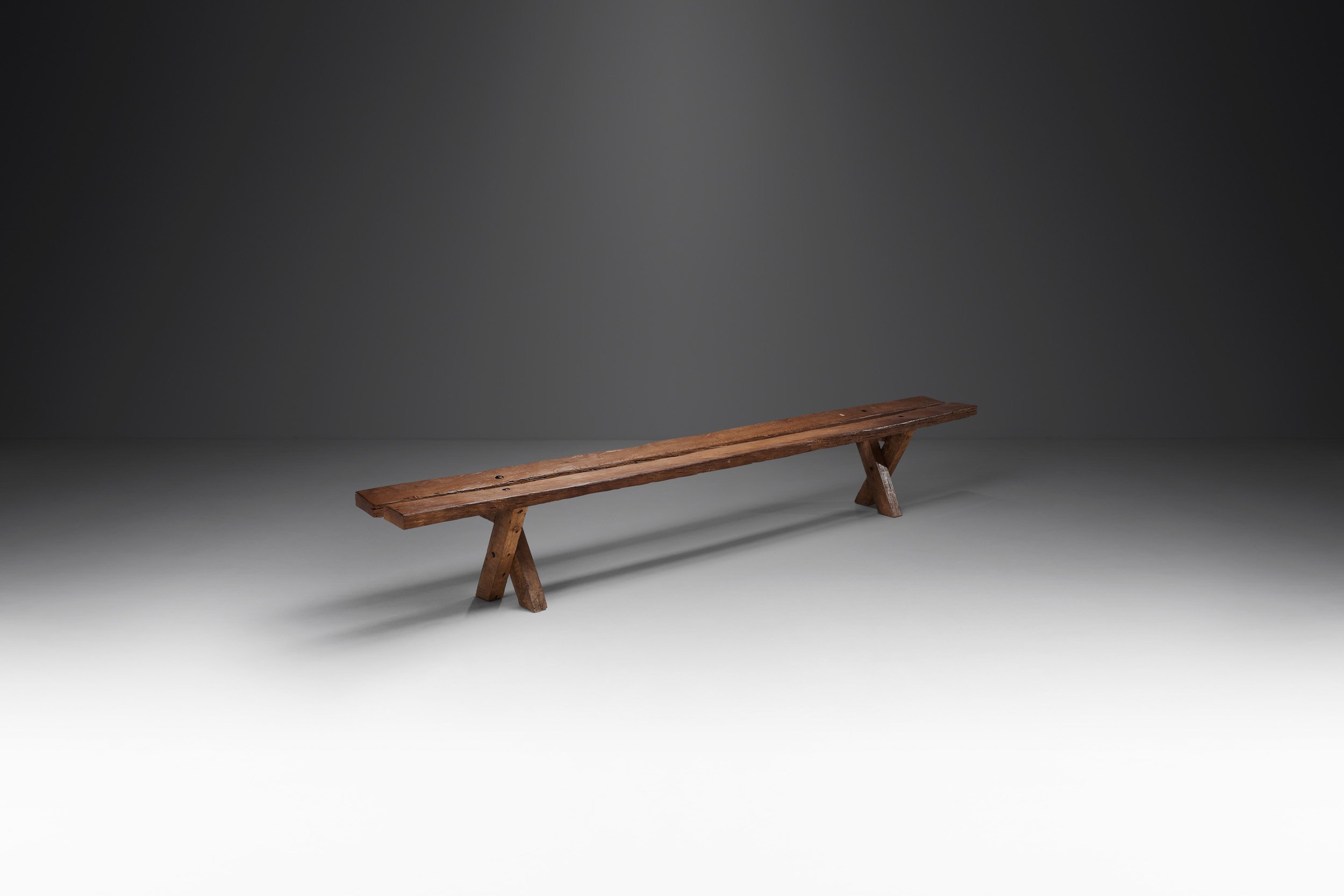 Oak Bench from Loir et Cher by Jean and Sébastien Touret, France 1970s (sold)