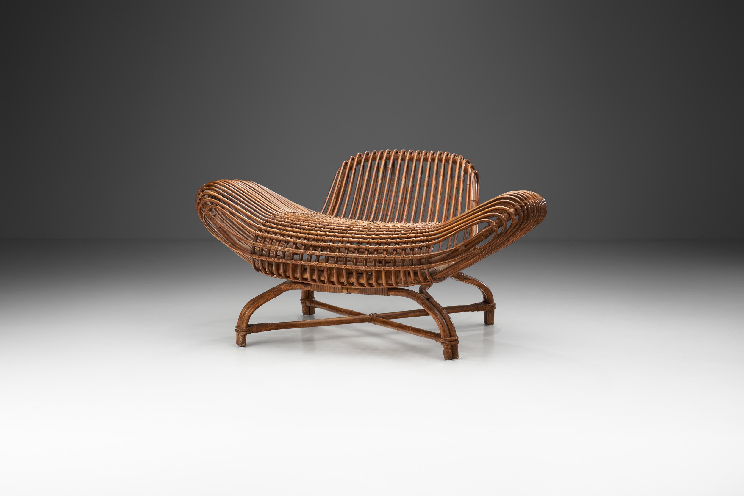 Asanao Uematsu Gemma Boutique Edition Bamboo and Wicker Chair, Japan 1960s (sold)
