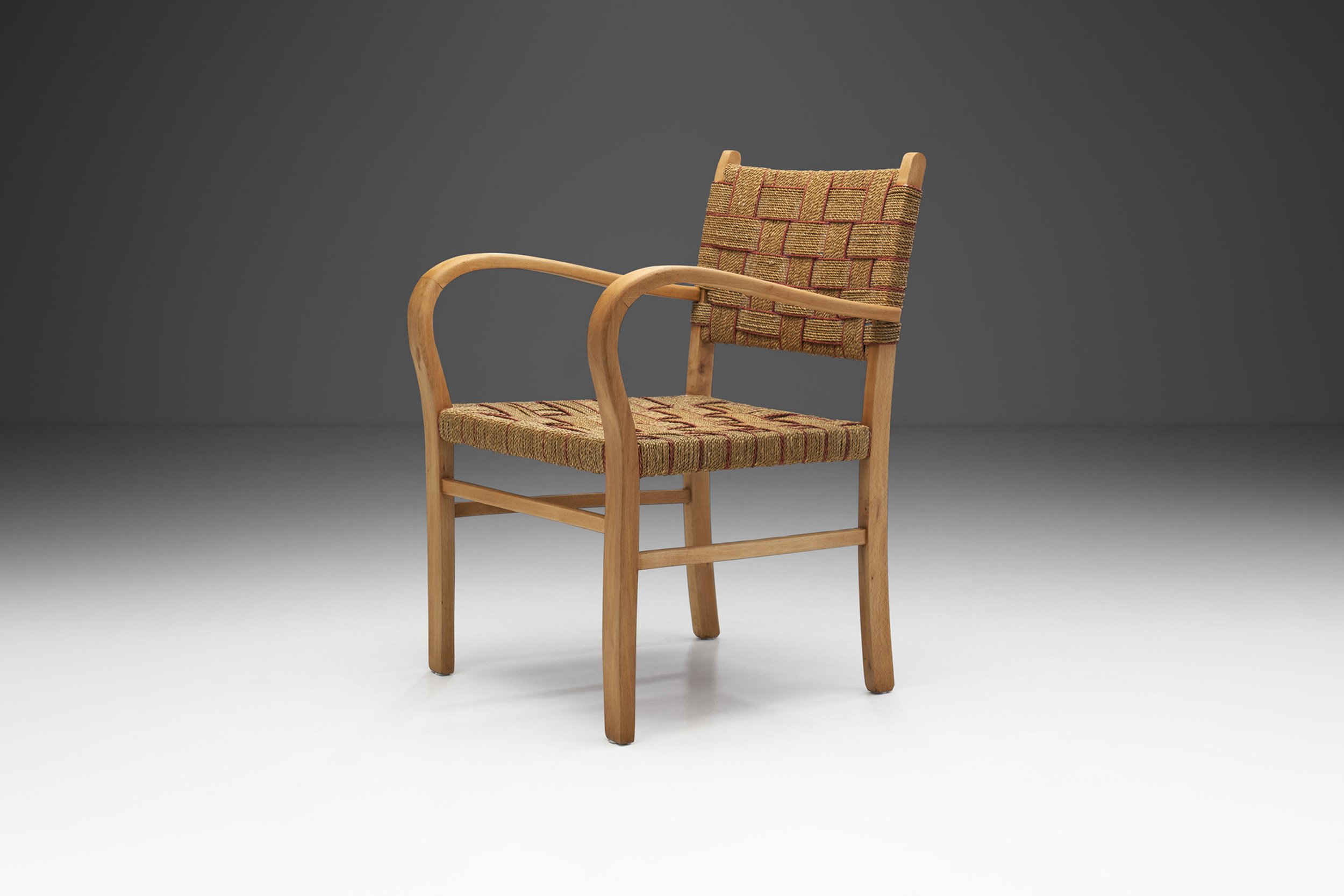 Axel Larsson Twisted Cord Armchair for SMF Bodafors, Sweden 1930s (sold)