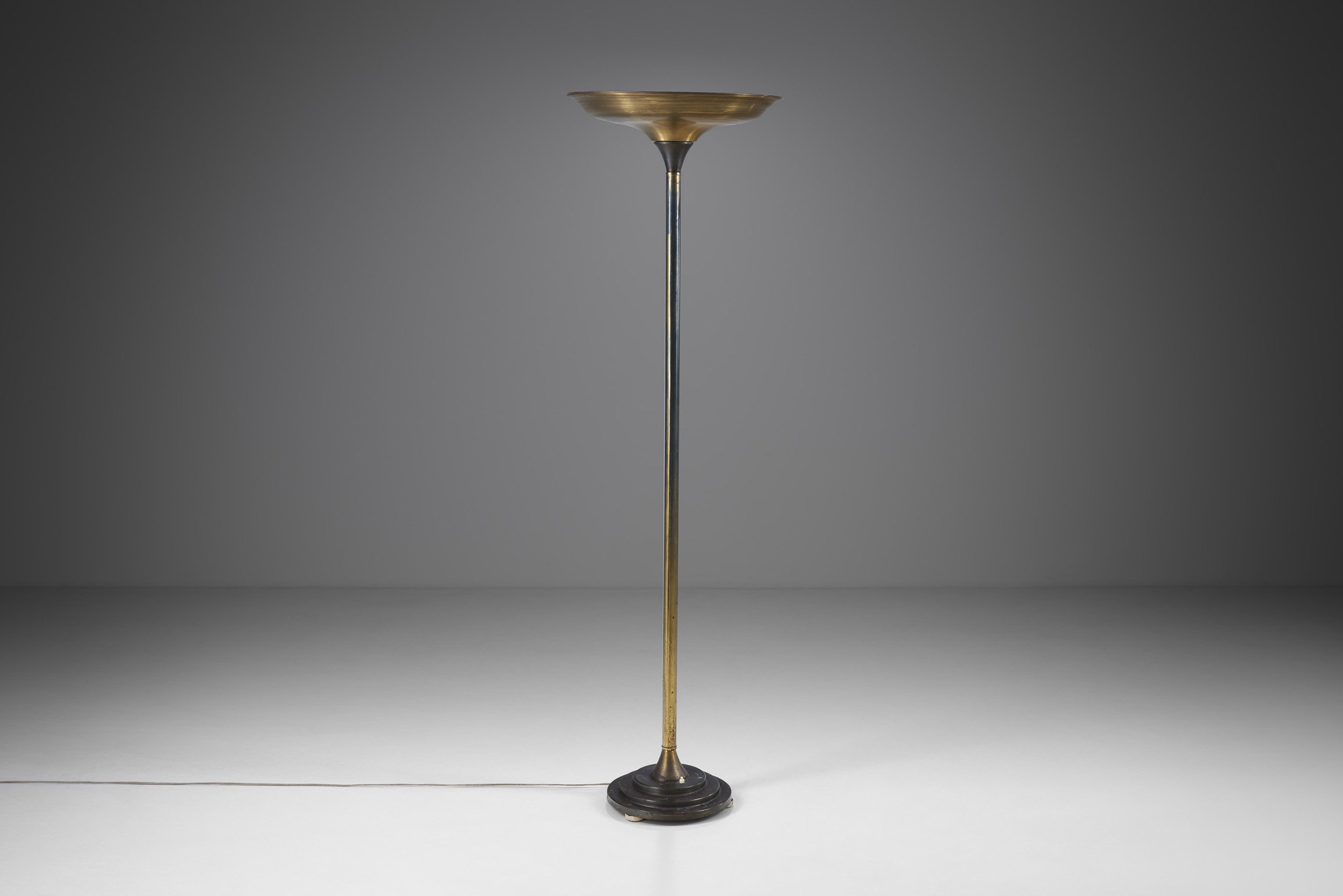 Swedish Brass Torchiere Floor Lamp, Sweden 1930s (sold)