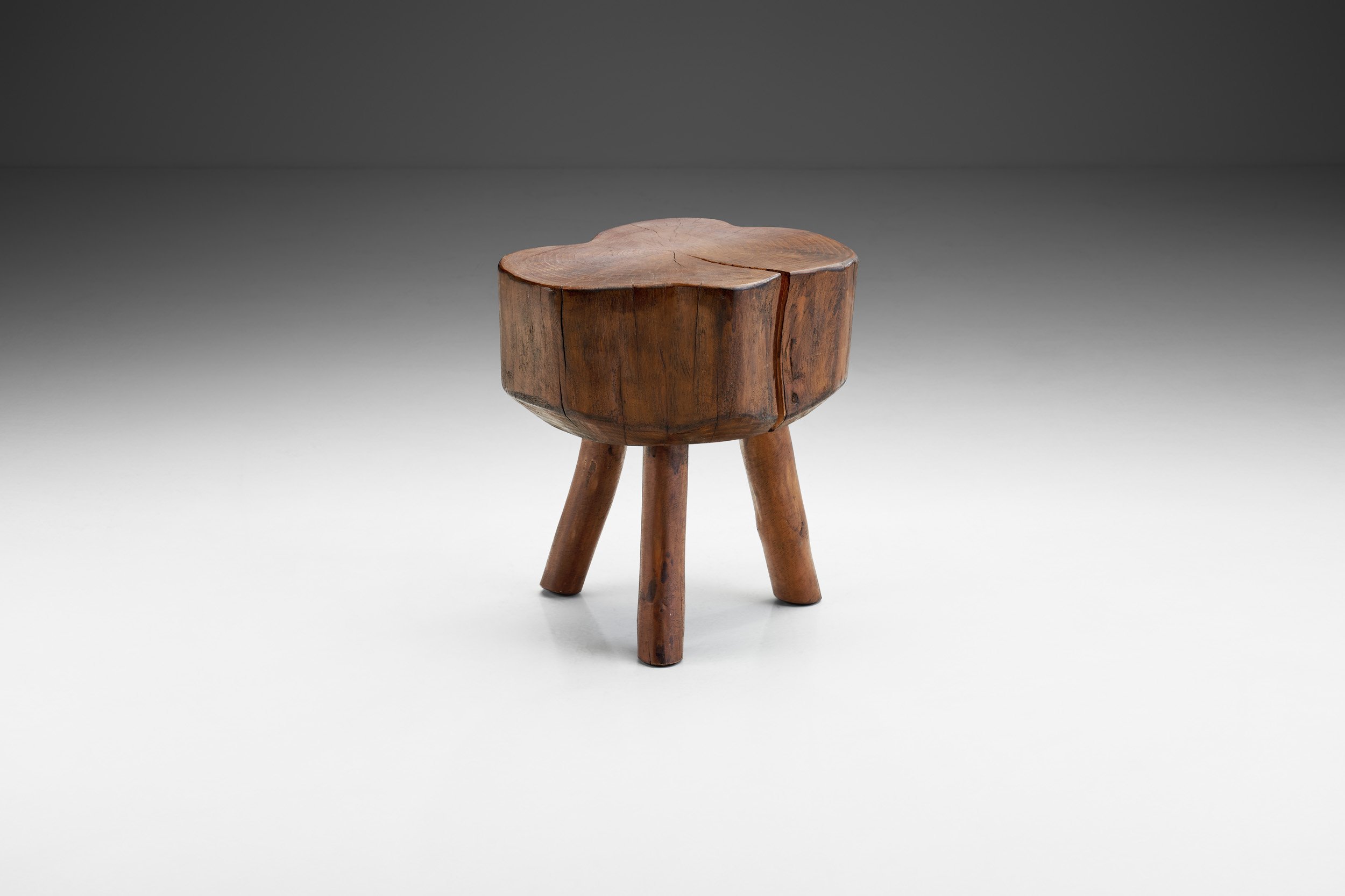 Massive Mid-Century Oak Side Table, Scandinavia 1960s (sold)