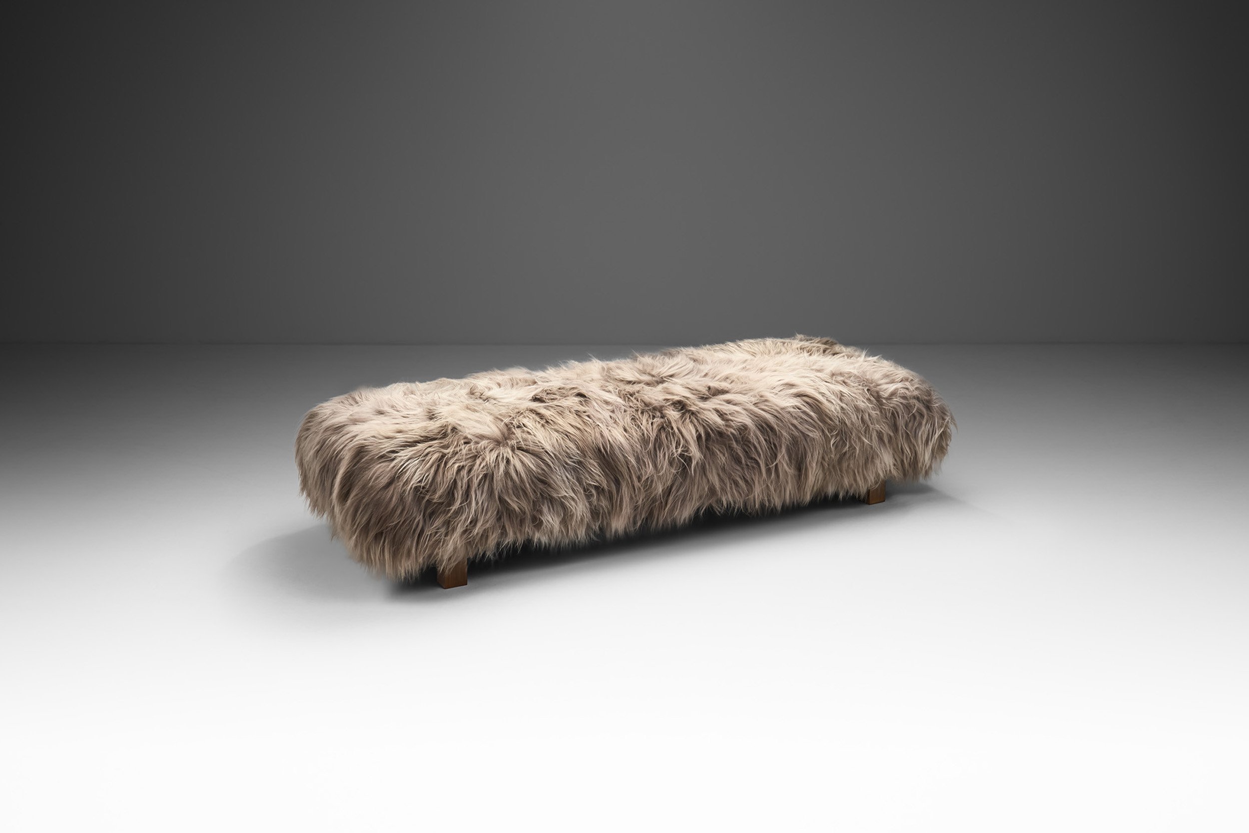Danish Cabinetmaker Daybed Upholstered in Yak Hide, Denmark ca 1950s