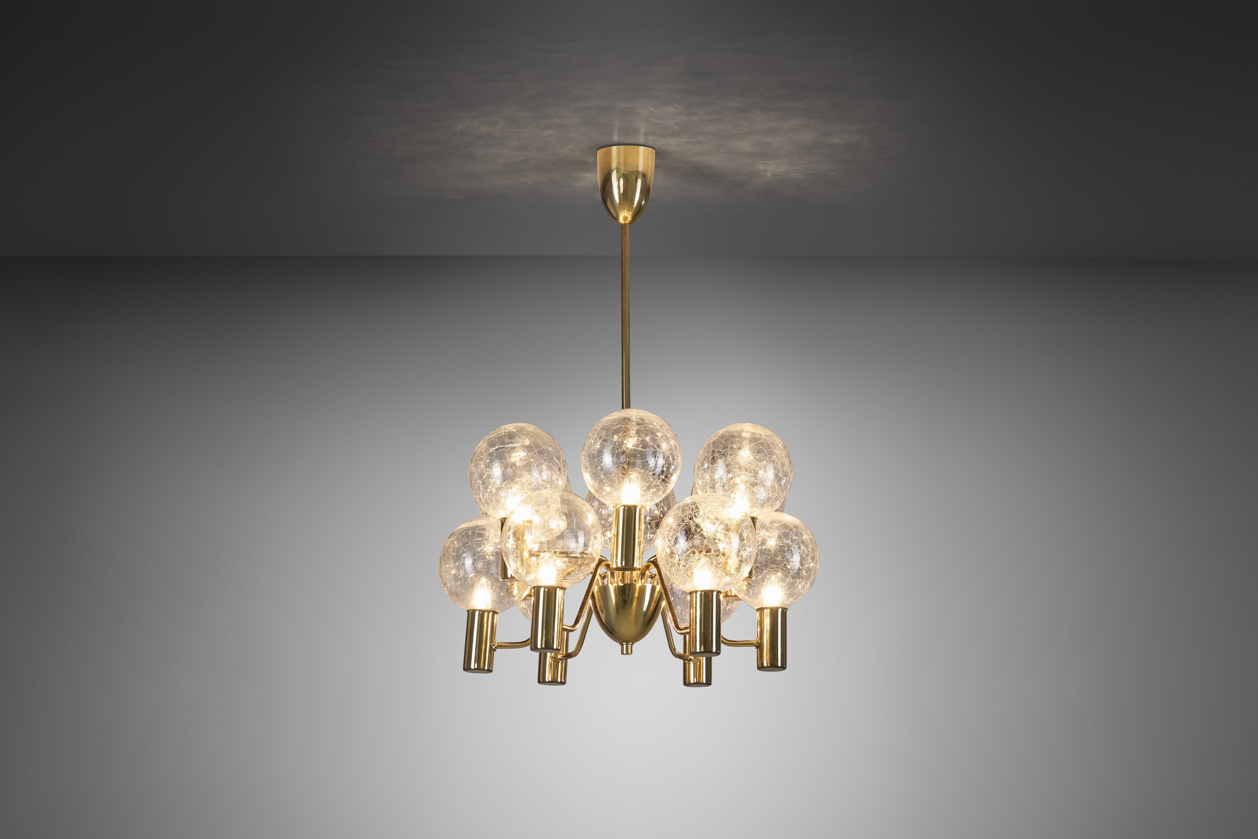 Hans-Agne Jakobsson "Patricia T372/12" Chandelier for Markaryd, Sweden 1960s