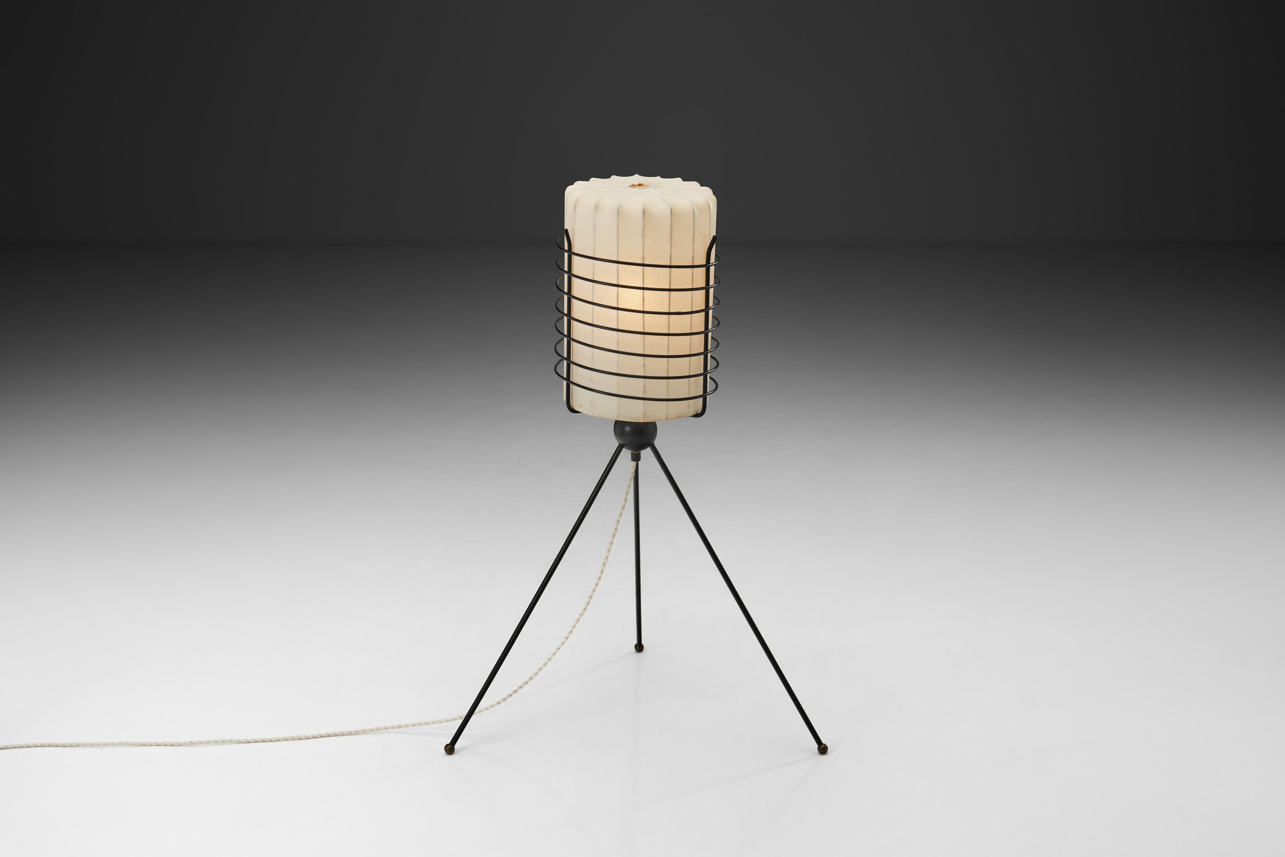 Scandinavian Cylindrical Tripod Floor Lamp, Scandinavia 1950s