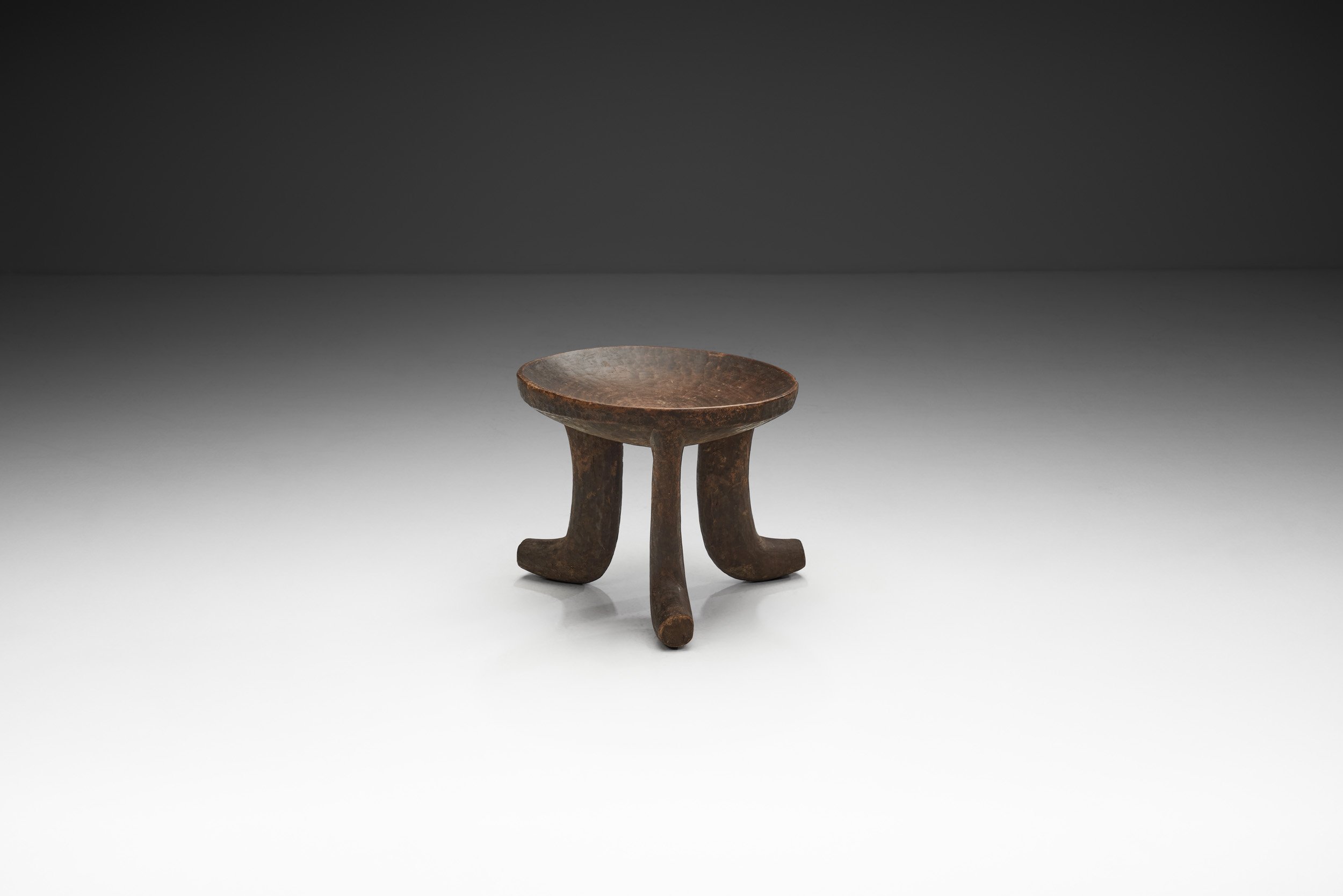 Hand-carved Ethiopian Tripod Stool, Africa early 20th century (sold)