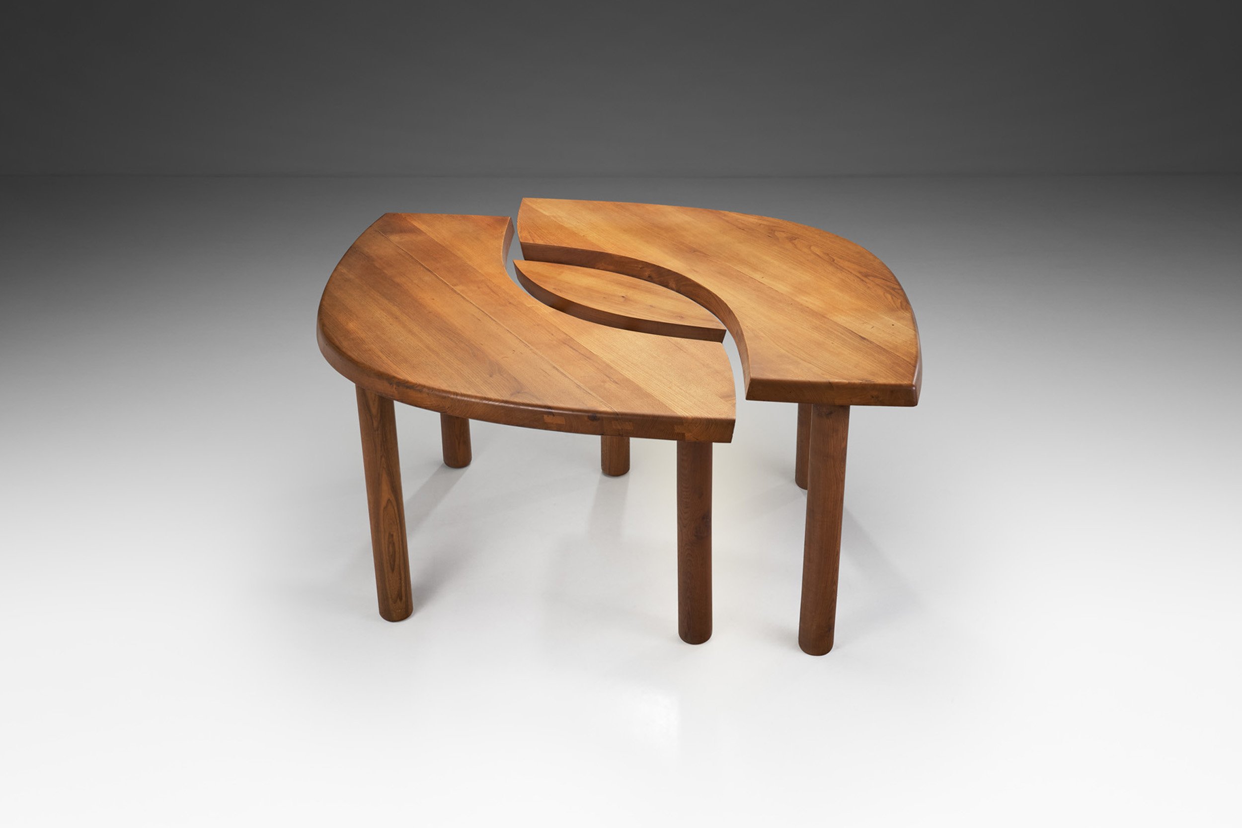 Pierre Chapo "T22 - The Eye" Elm Dining Table, France 1970s (sold)