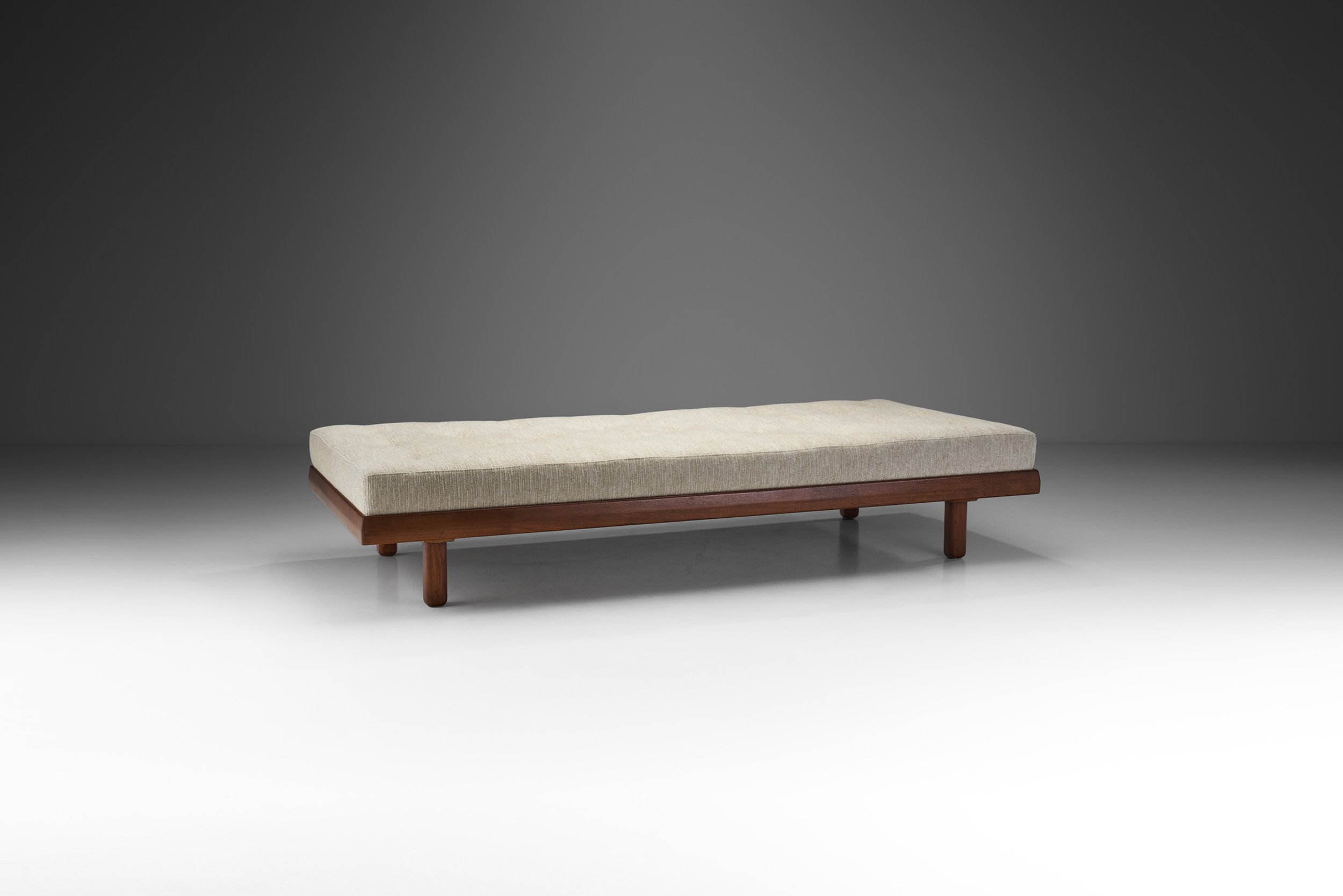 Danish Cabinetmaker Teak Daybed with Upholstered Mattress, Denmark 1950s (sold)