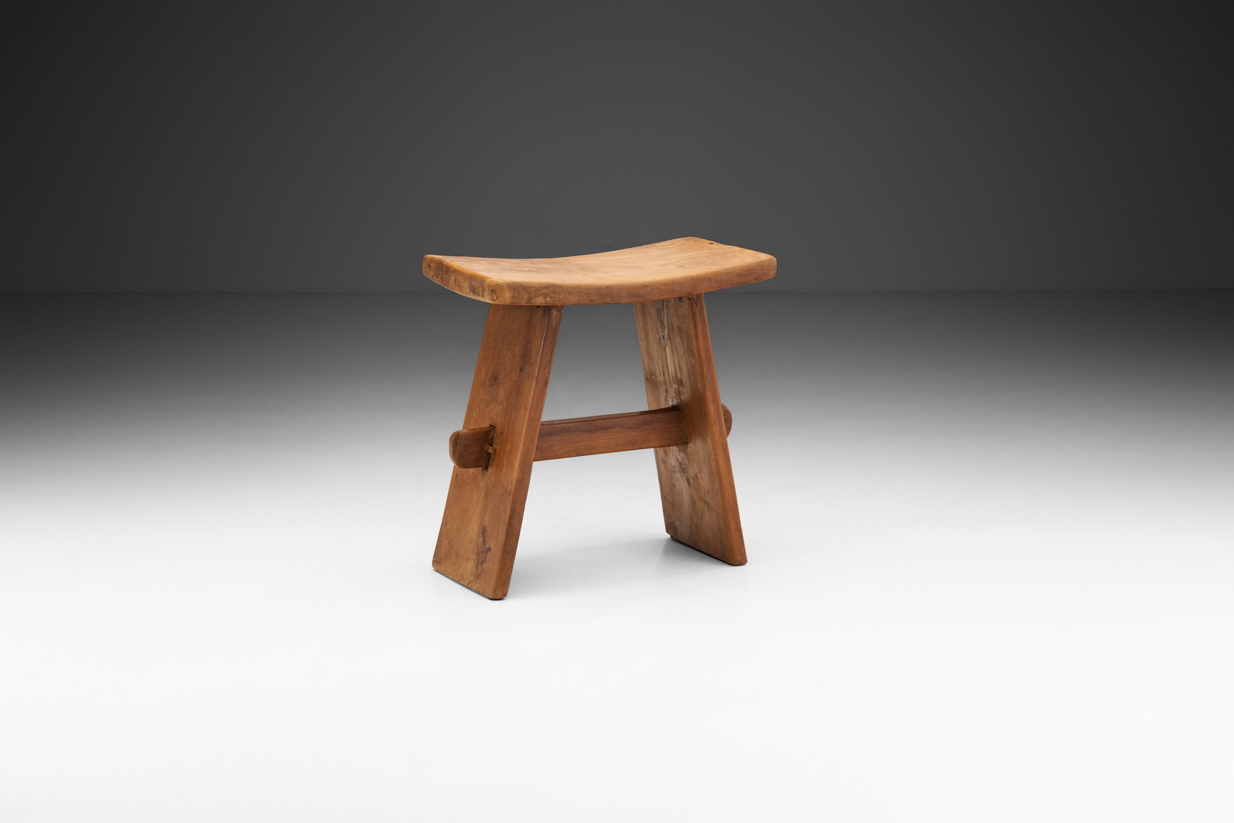 European Oak Stool with Tenon and Dowel Joinery, Europe late 20th Century (sold)