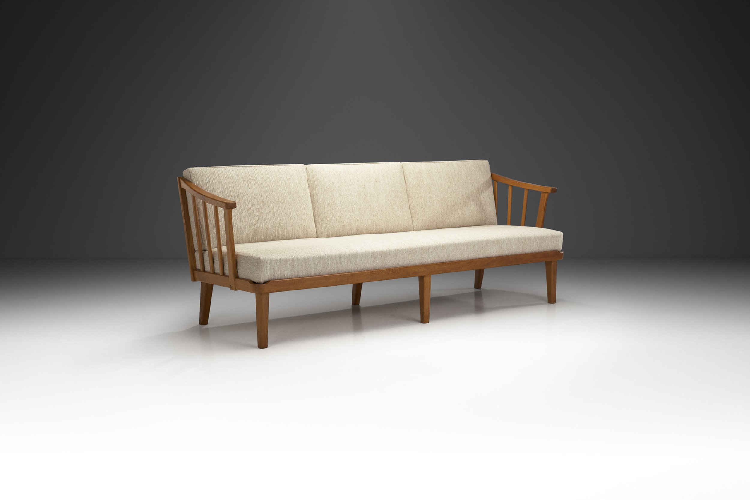 Carl Malmsten Oak "Visingsö" Sofa for O.H. Sjögren, Sweden 1960s
