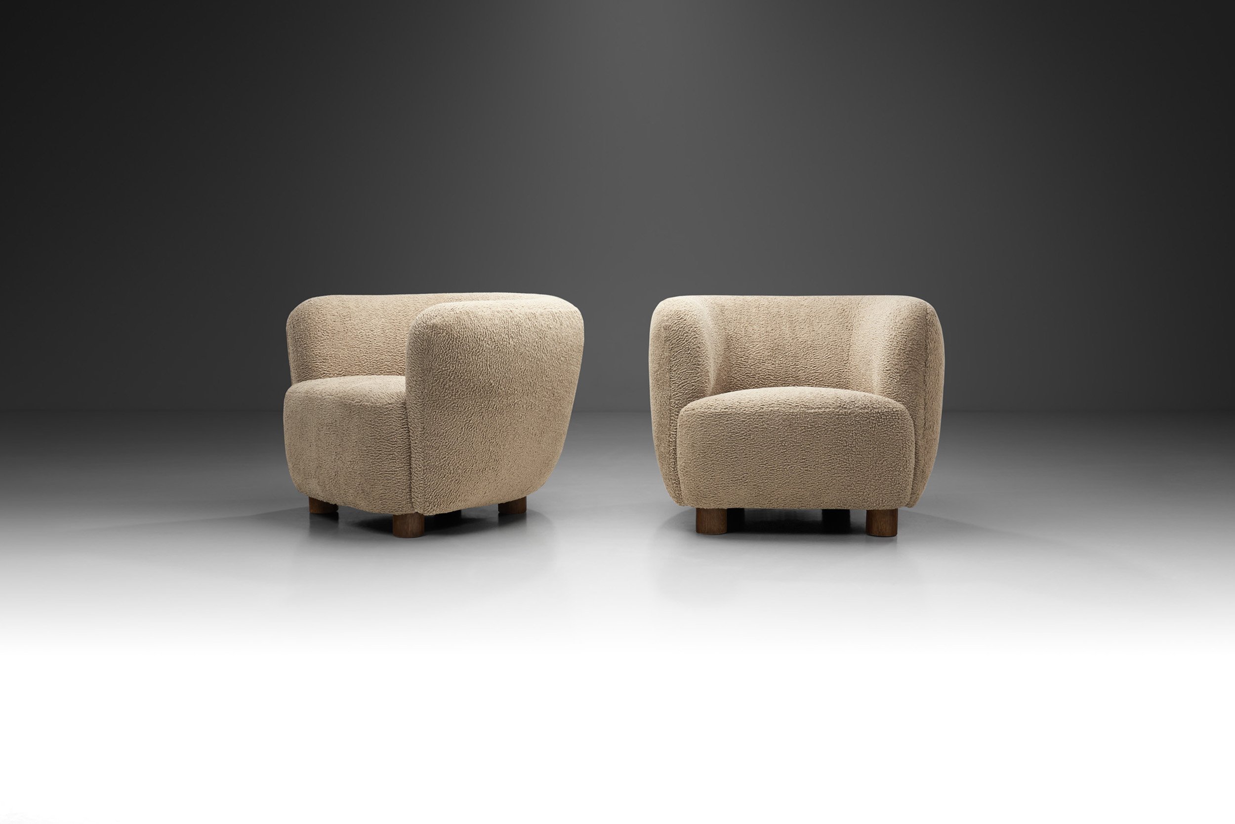 Enveloping Lounge Chairs by a Danish Cabinetmaker, Denmark ca 1950s (sold)