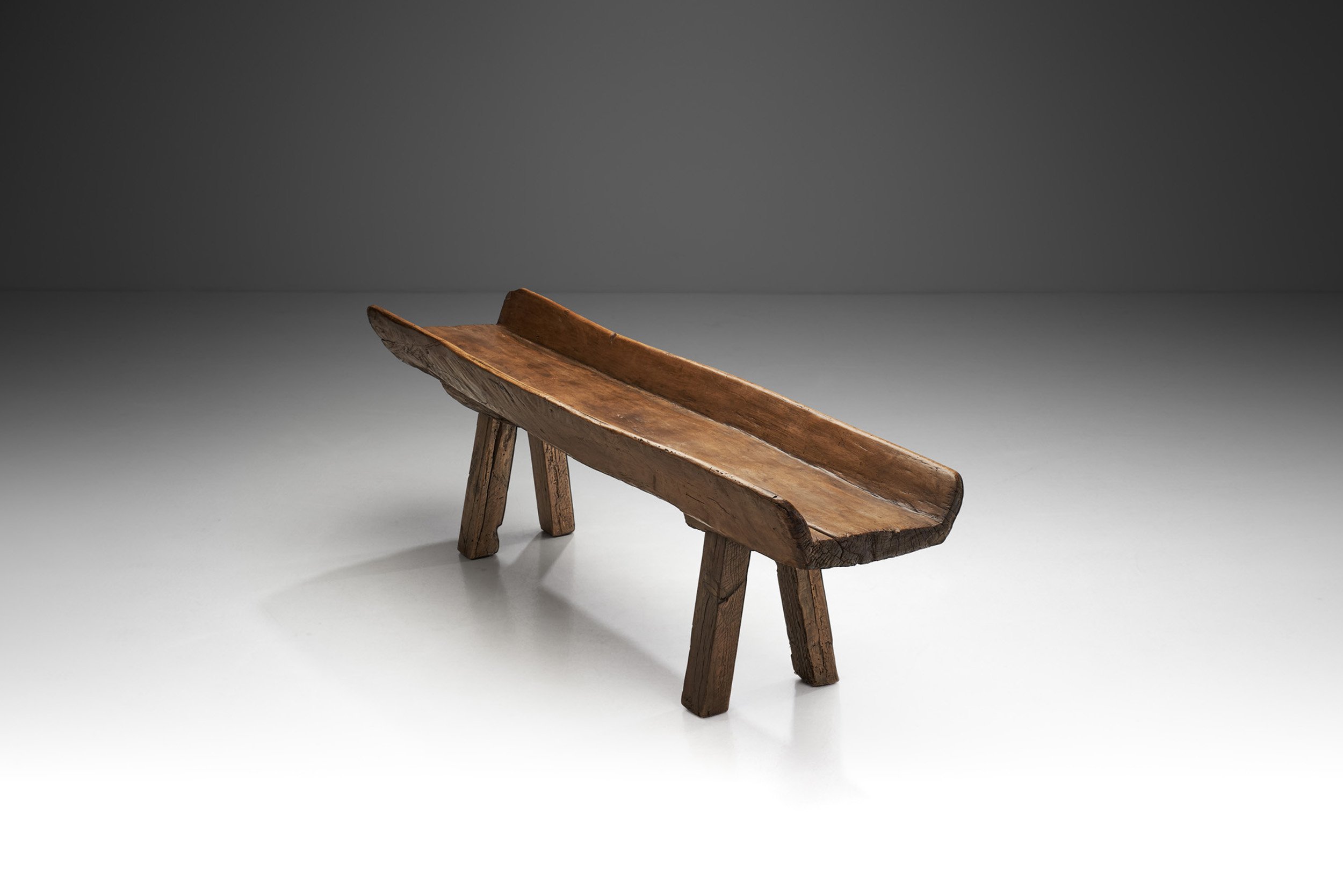 Rustic European Solid Wood Table, Europe ca 1940s