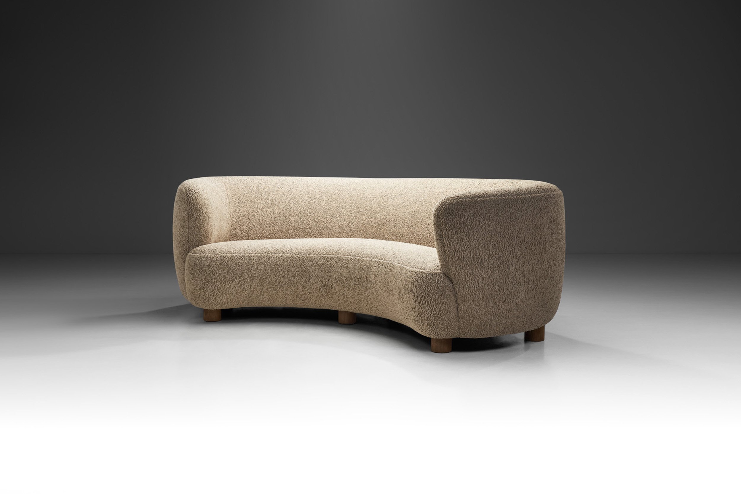 Three-Seater Bouclé Sofa by a Danish Cabinetmaker, Denmark ca 1940s (sold)