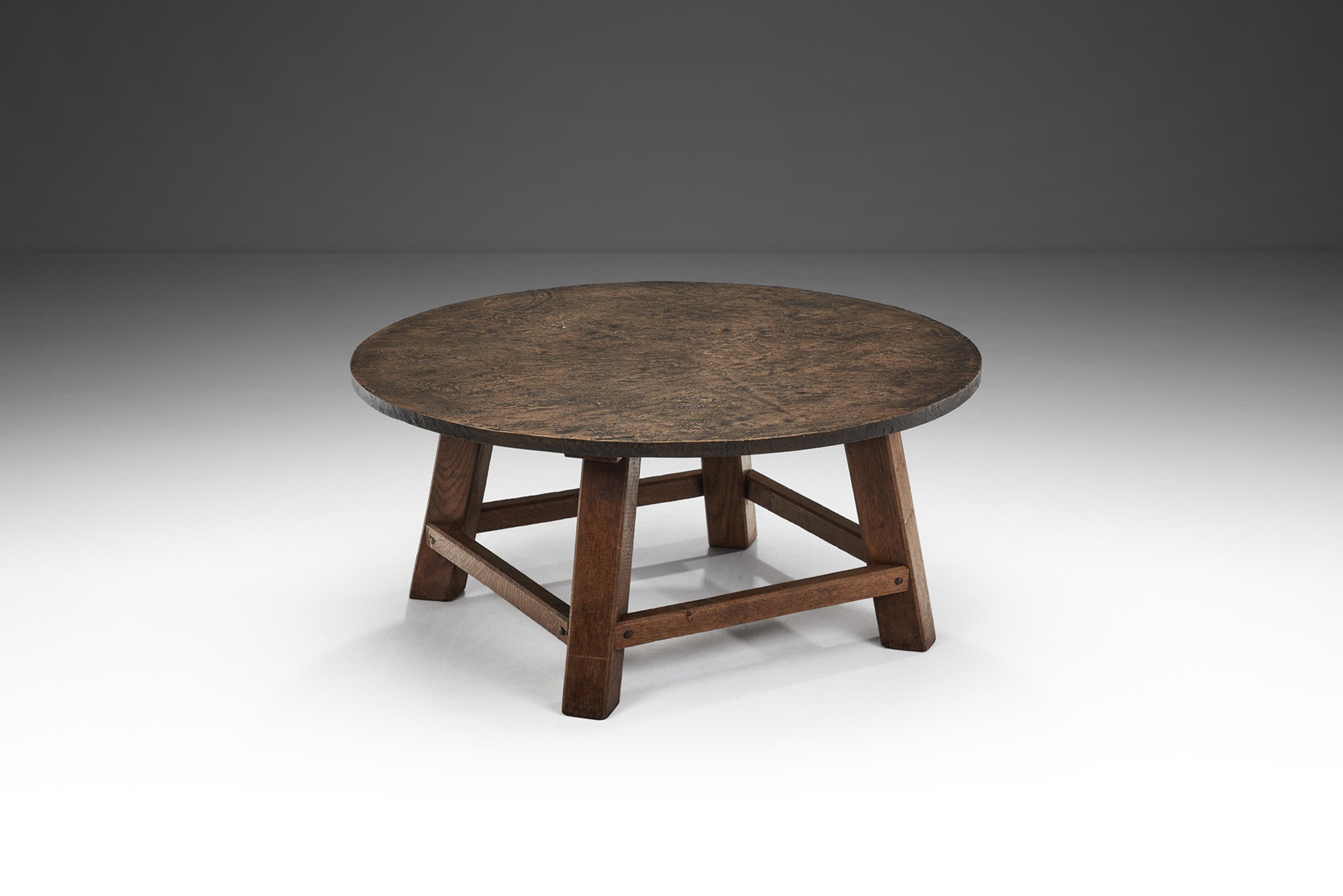 European Mid-Century Solid Wood and Resin Coffee Table, Europe ca 1950s (sold)