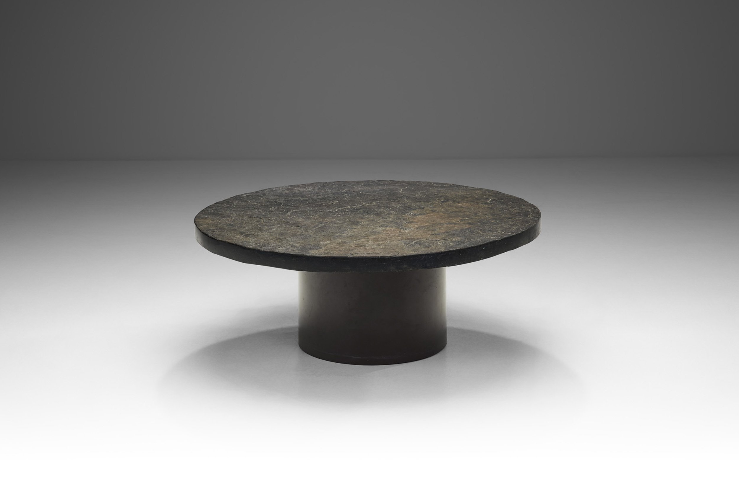 Stone Pedestal Coffee Table, Europe ca 1950s (sold)