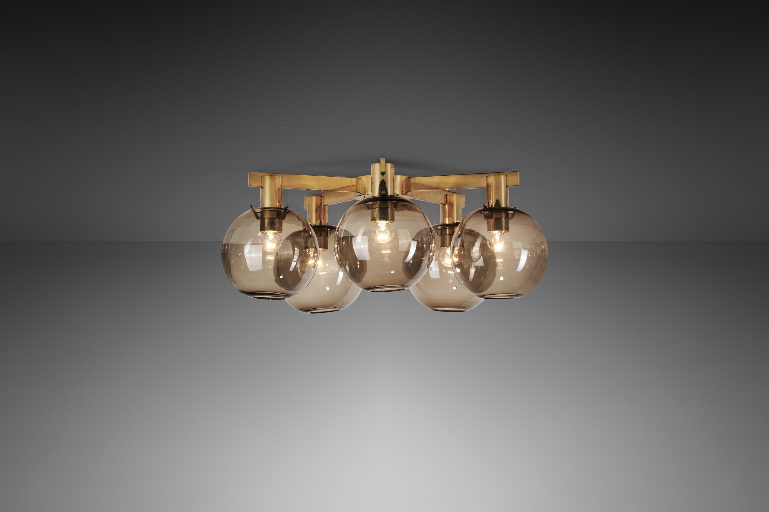 Hans-Agne Jakobsson "T376-5" Ceiling Light for Hans-Agne Jakobsson AB Markaryd, Sweden 1960s (sold)