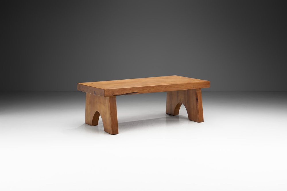 European Low Oak Coffee Table, Europe Ca 1950S (Sold) — H. Gallery