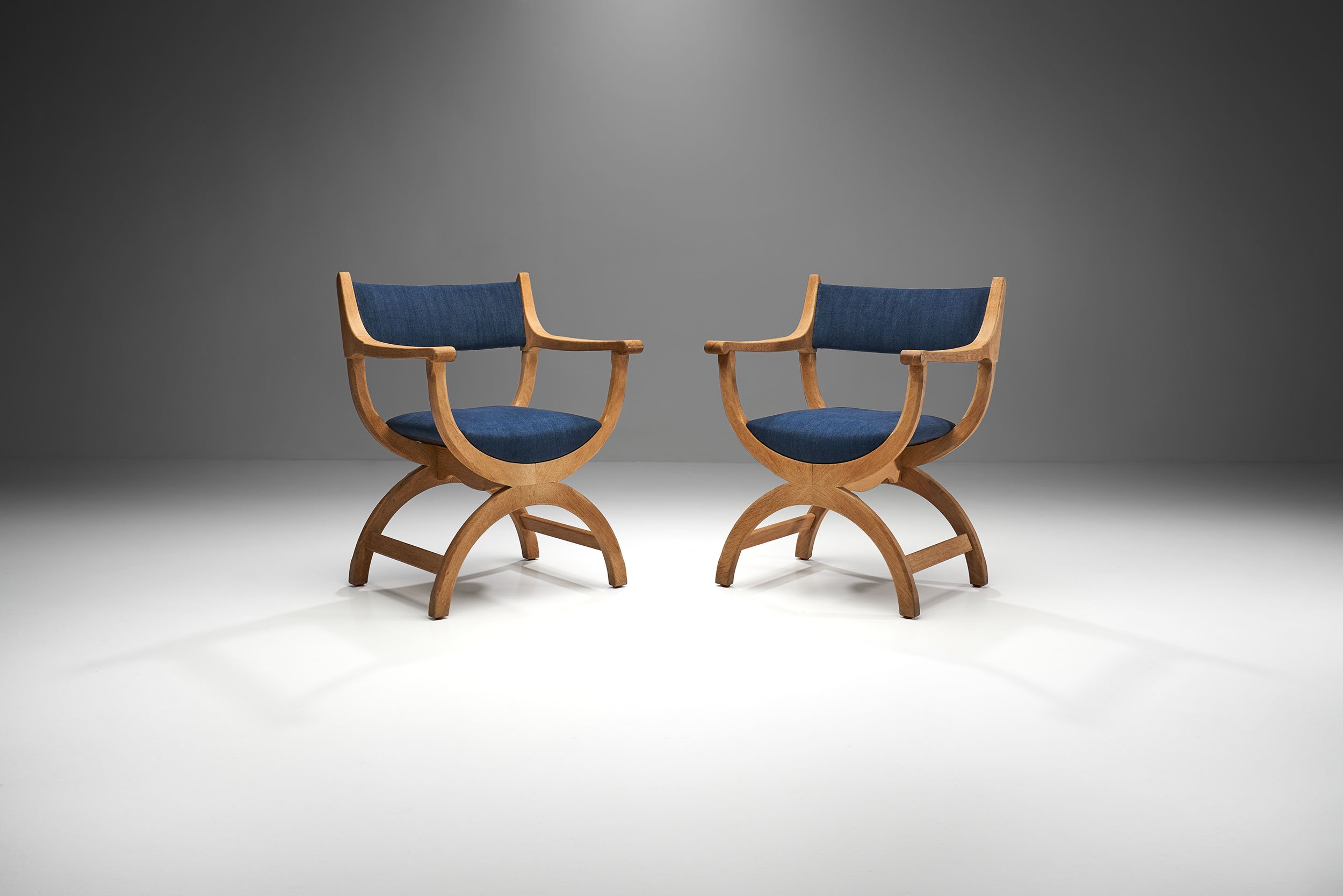 Pair of Kurul Chairs by Henning Kjærnulf for EG Kvalitetsmøbel, Denmark 1960s (sold)