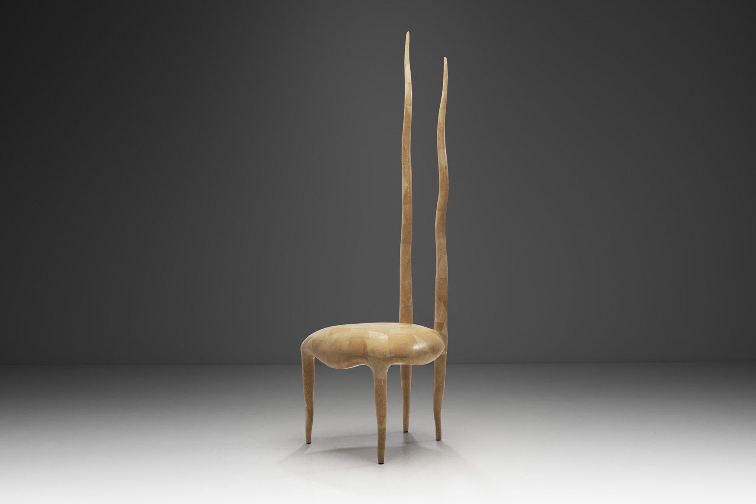 Tessellated "Sylvie" Chair by Rie and Yiouri Augousti, France 1989 (sold)