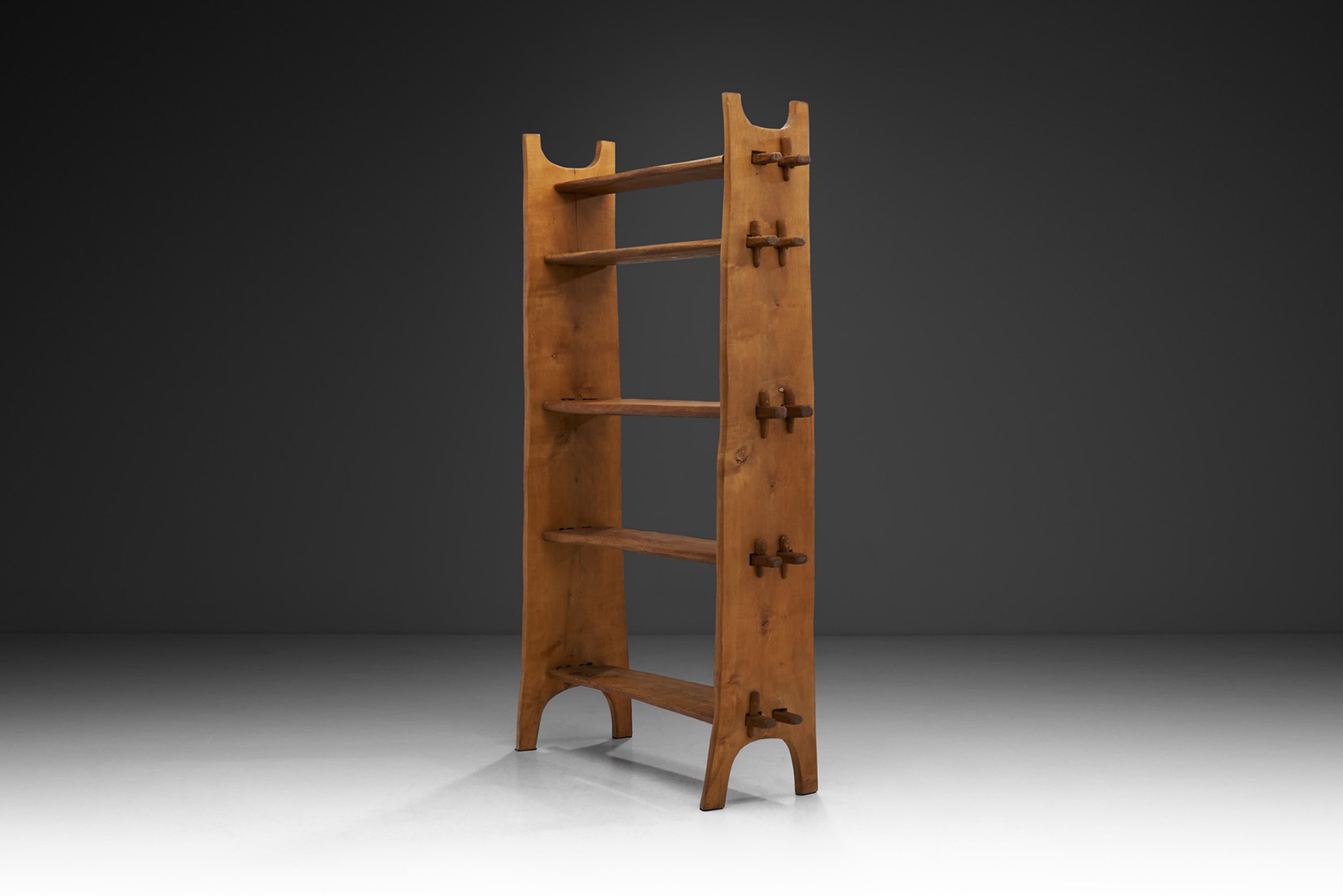 Anthroposophic Style Bookshelf by Rudolf Steiner's Follower, Austria ca 1930s (sold)