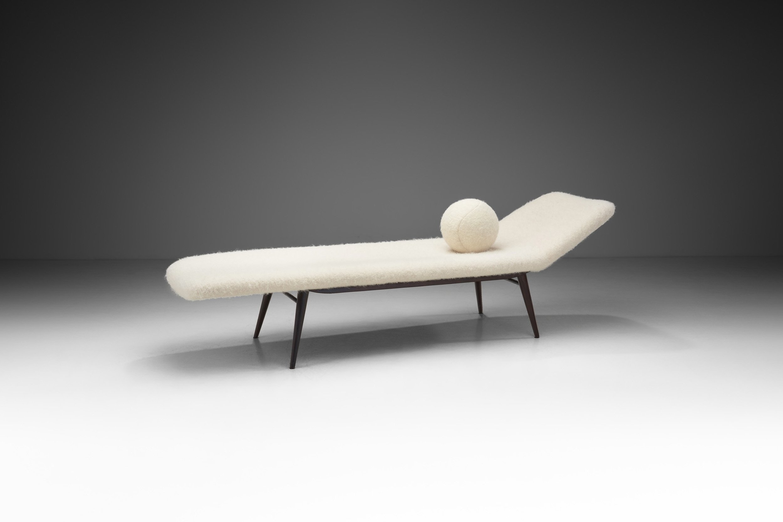 Modern Daybed with Geometric Pillow, Europe ca 1950s (sold)