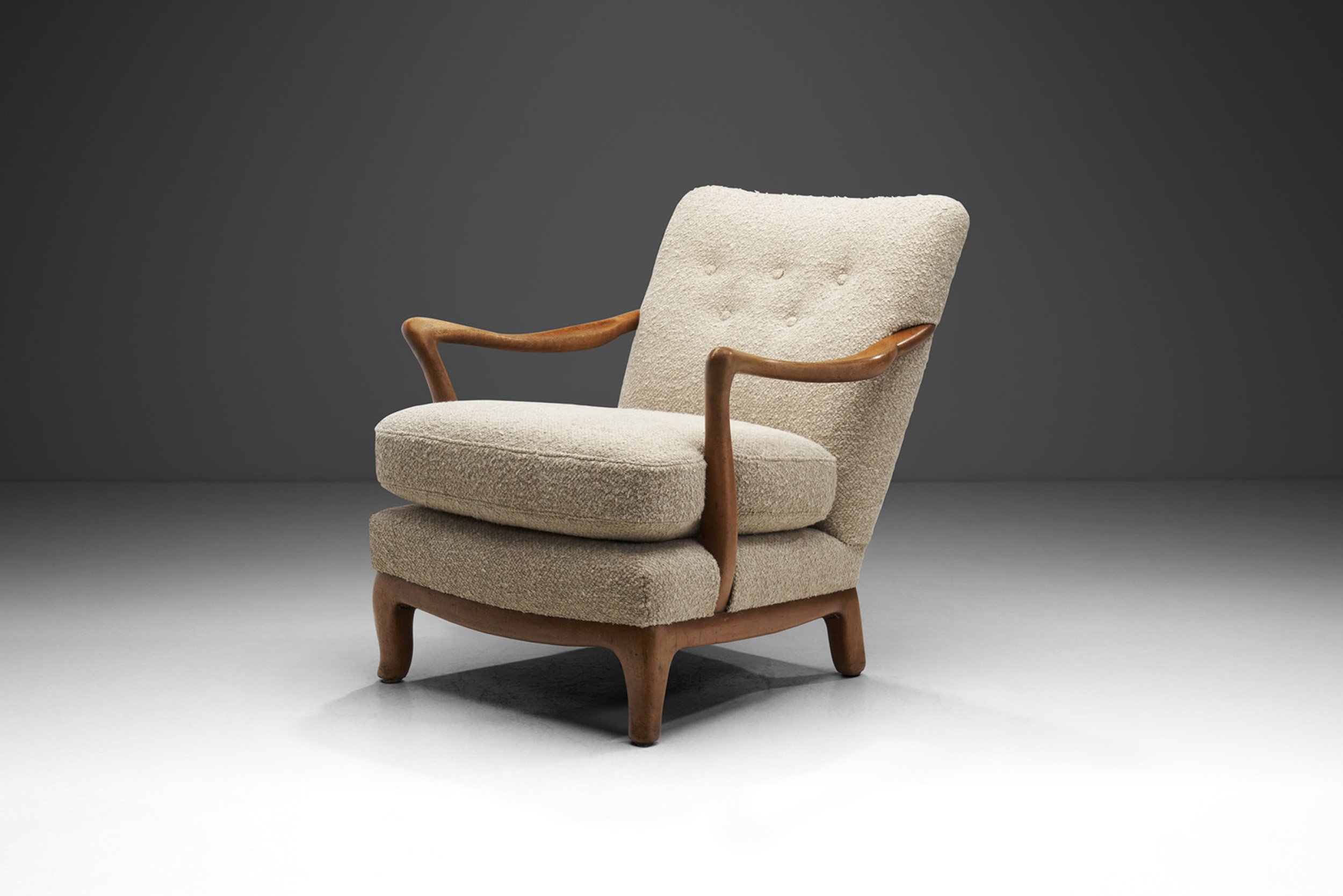 Scandinavian Mid-Century Modern Armchair in Bouclé, Scandinavia 1950s (sold)