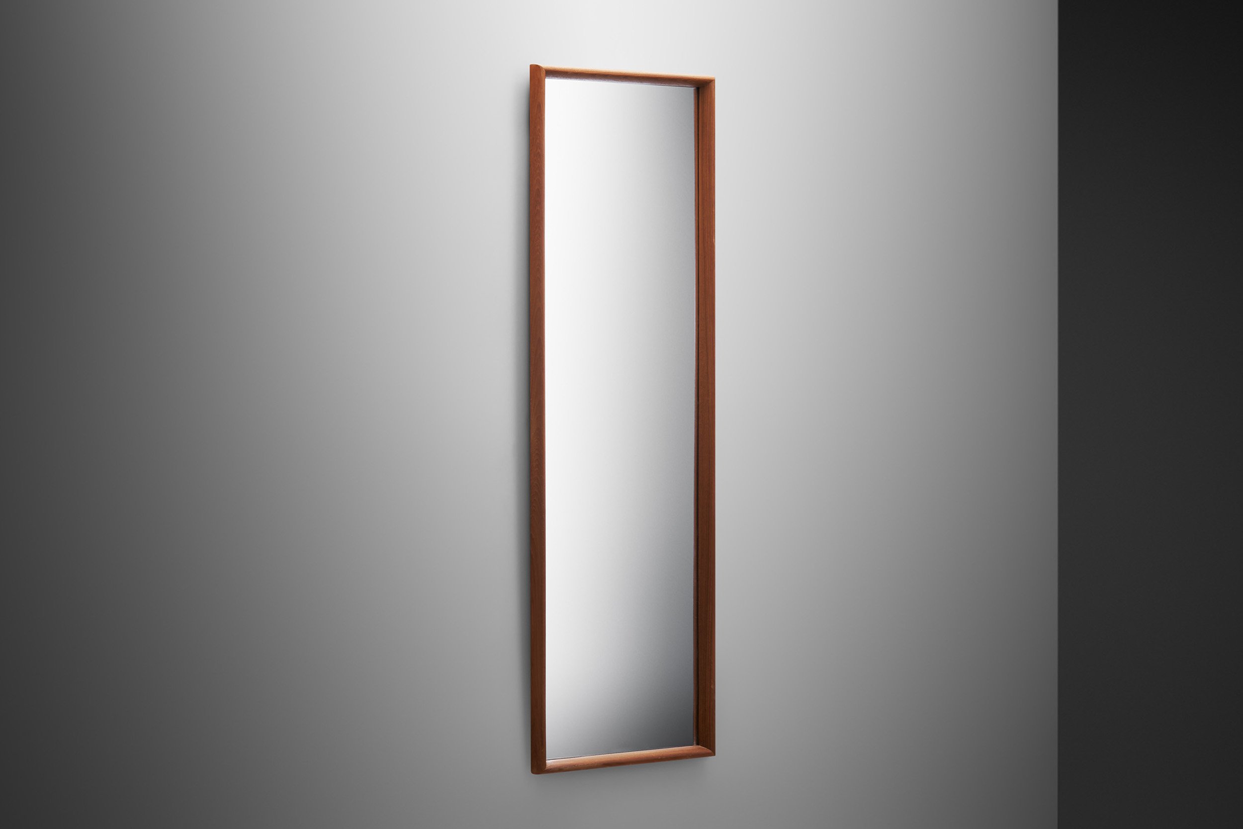 Mid-Century Modern Solid Wood Mirror by Eriksmålaglas, Sweden ca 1950s (sold)