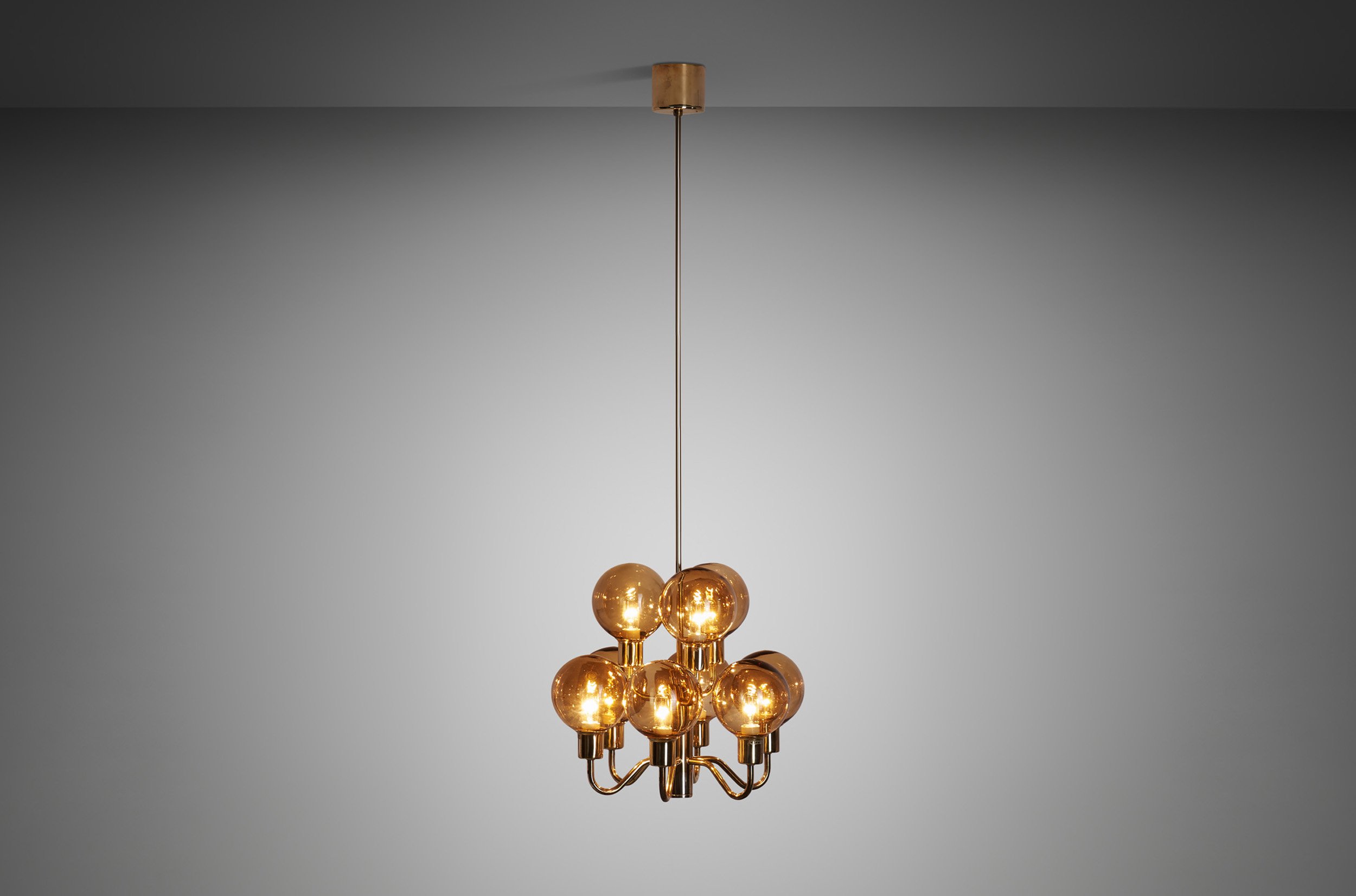 Hans-Agne Jakobsson Model "T716" Ceiling Lamp for Markaryd, Sweden 1960s