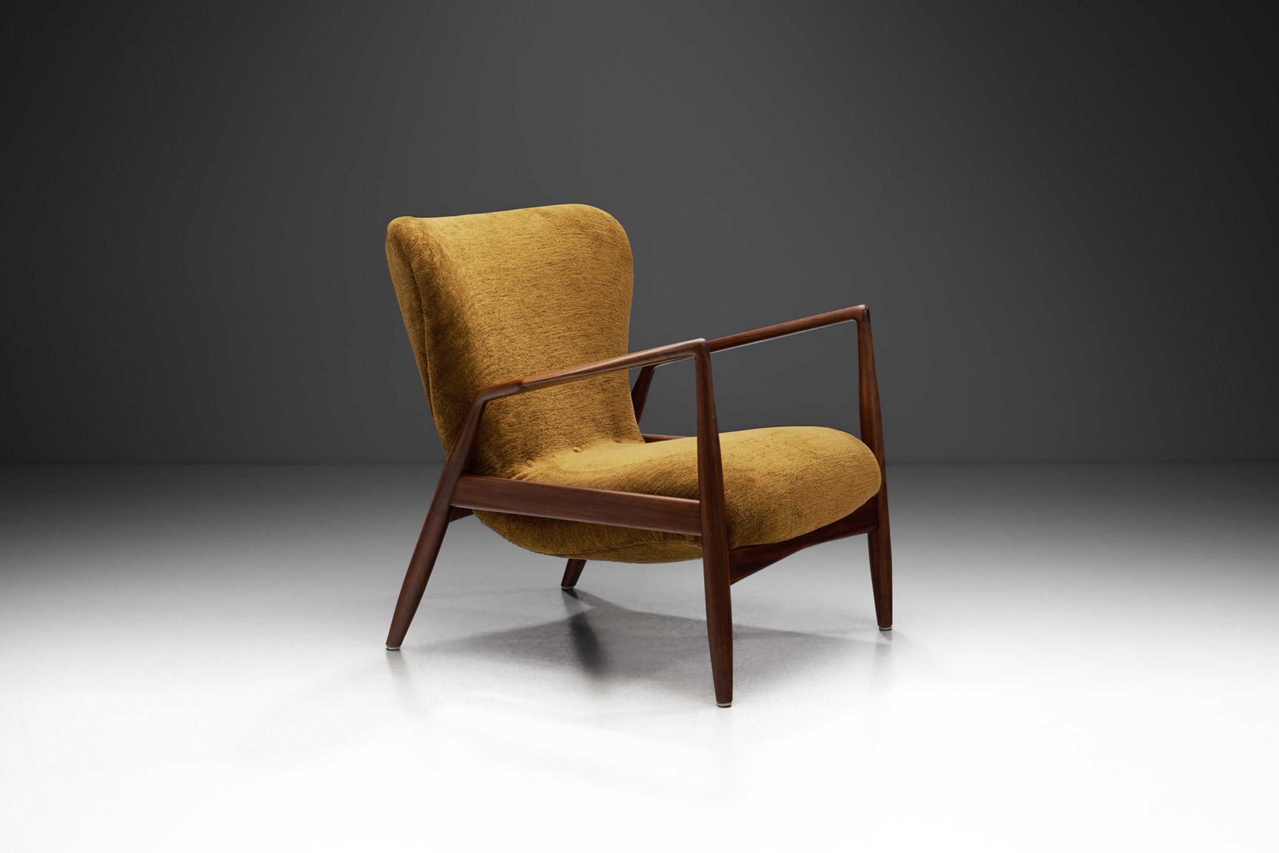 Ib Kofod-Larsen "Sälen" Chair with Upholstered Seat for OPE Möbler, Sweden 1950s (sold)