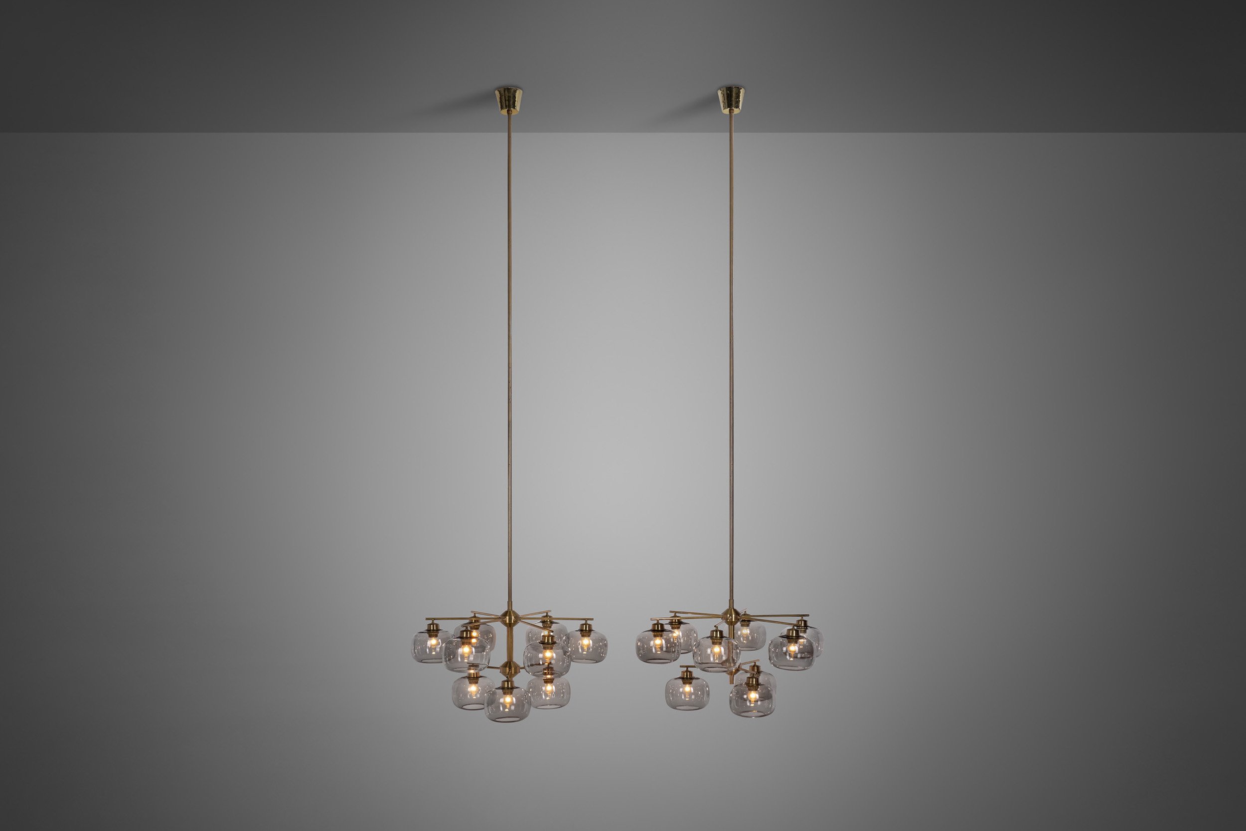Holger Johansson Ceiling Lamps for Westal, Bankeryd, Sweden 1960s (sold)