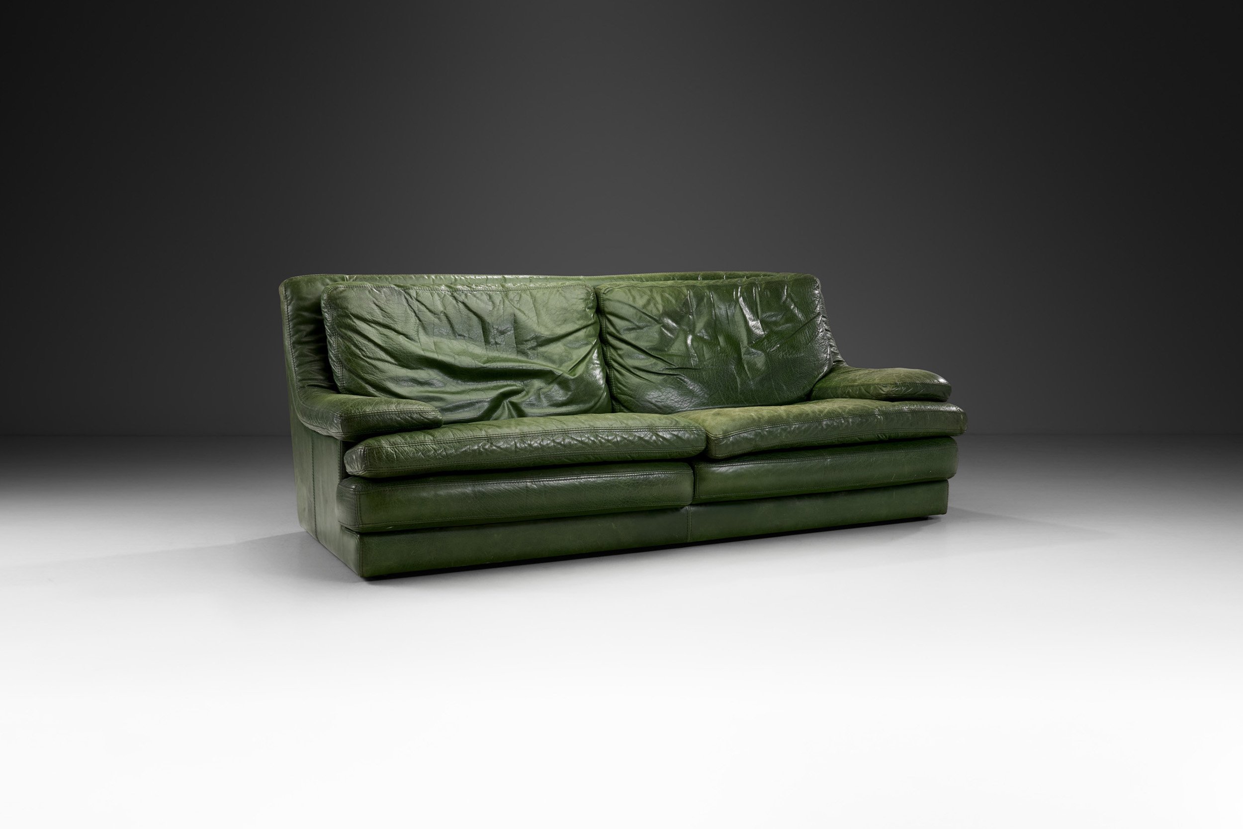 Italian Leather Sofa by Roche Bobois, Italy 1960s (sold)