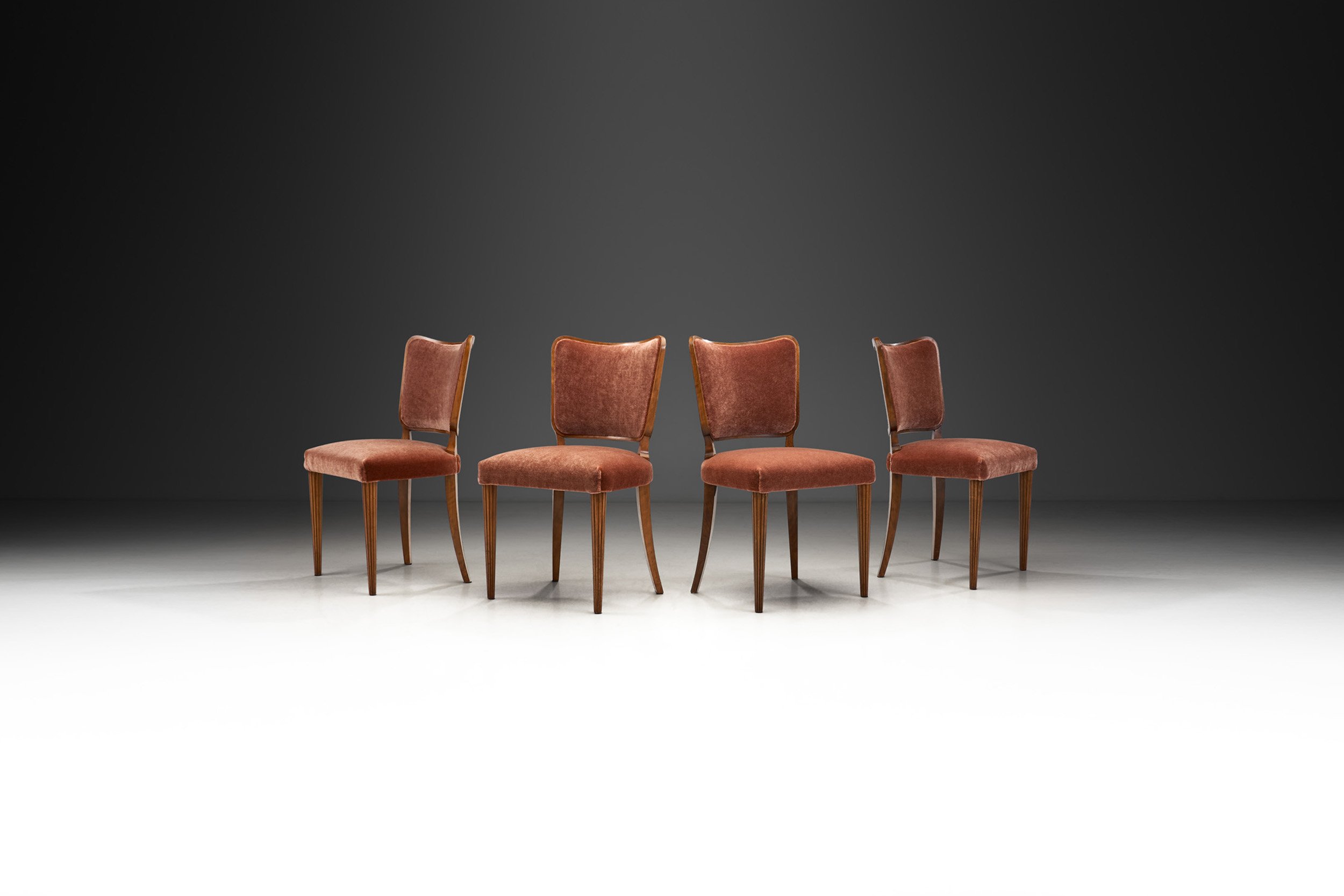 Set of Four Swedish Modern Dining Chairs, Sweden 1940s (sold)