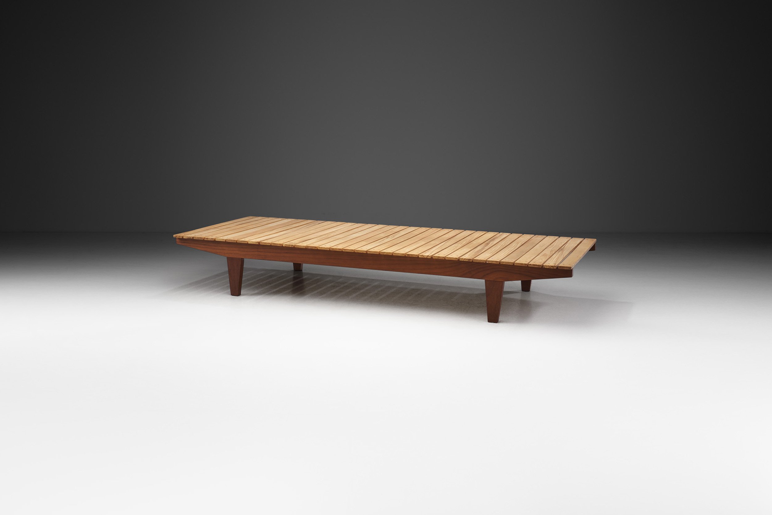 Danish Cabinetmaker Teak and Ash Daybed, Denmark ca 1960s (sold)