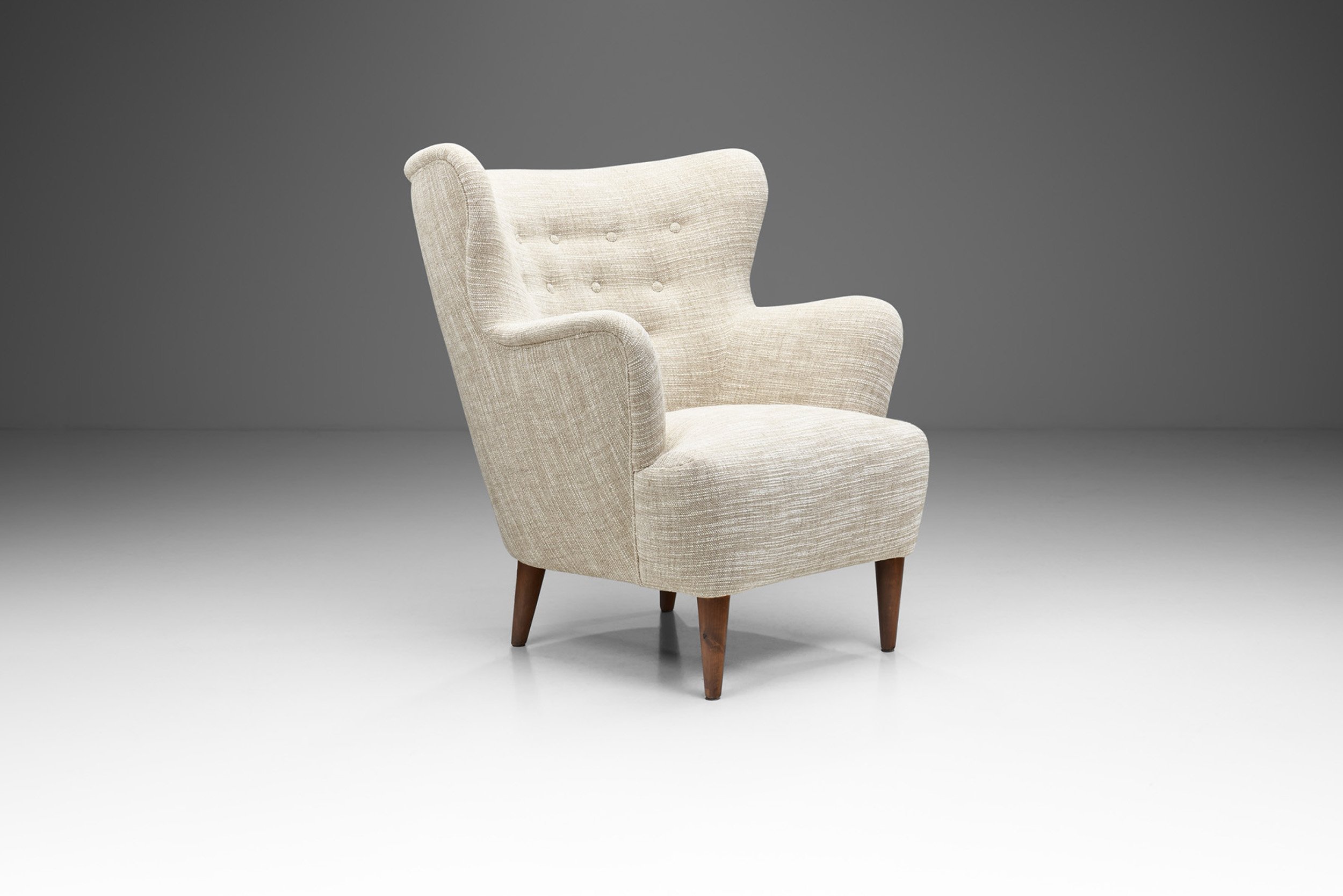 European Upholstered Lounge Chair, Europe ca 1950s