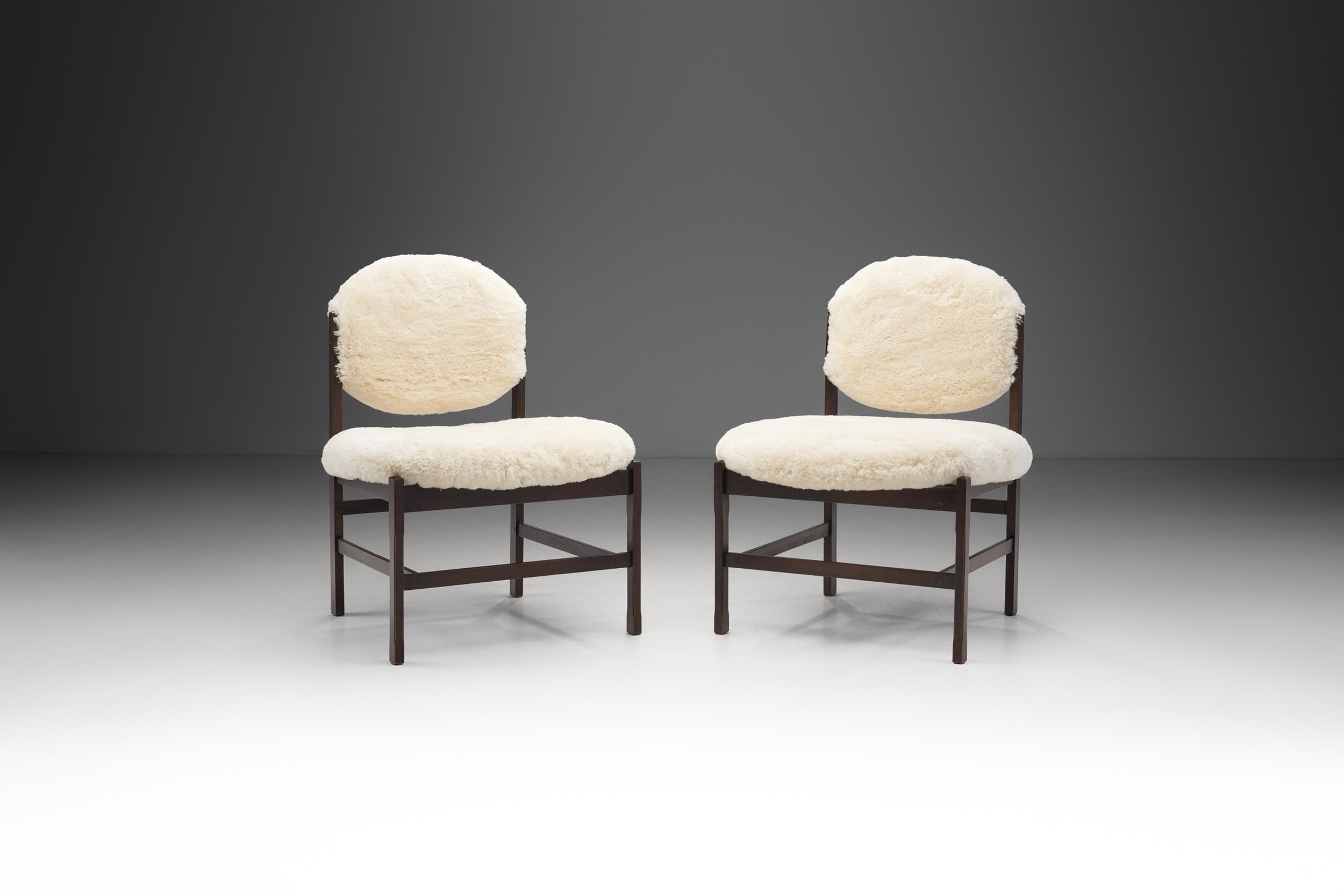European Easy Chairs Upholstered in Wool, Europe ca 1950s