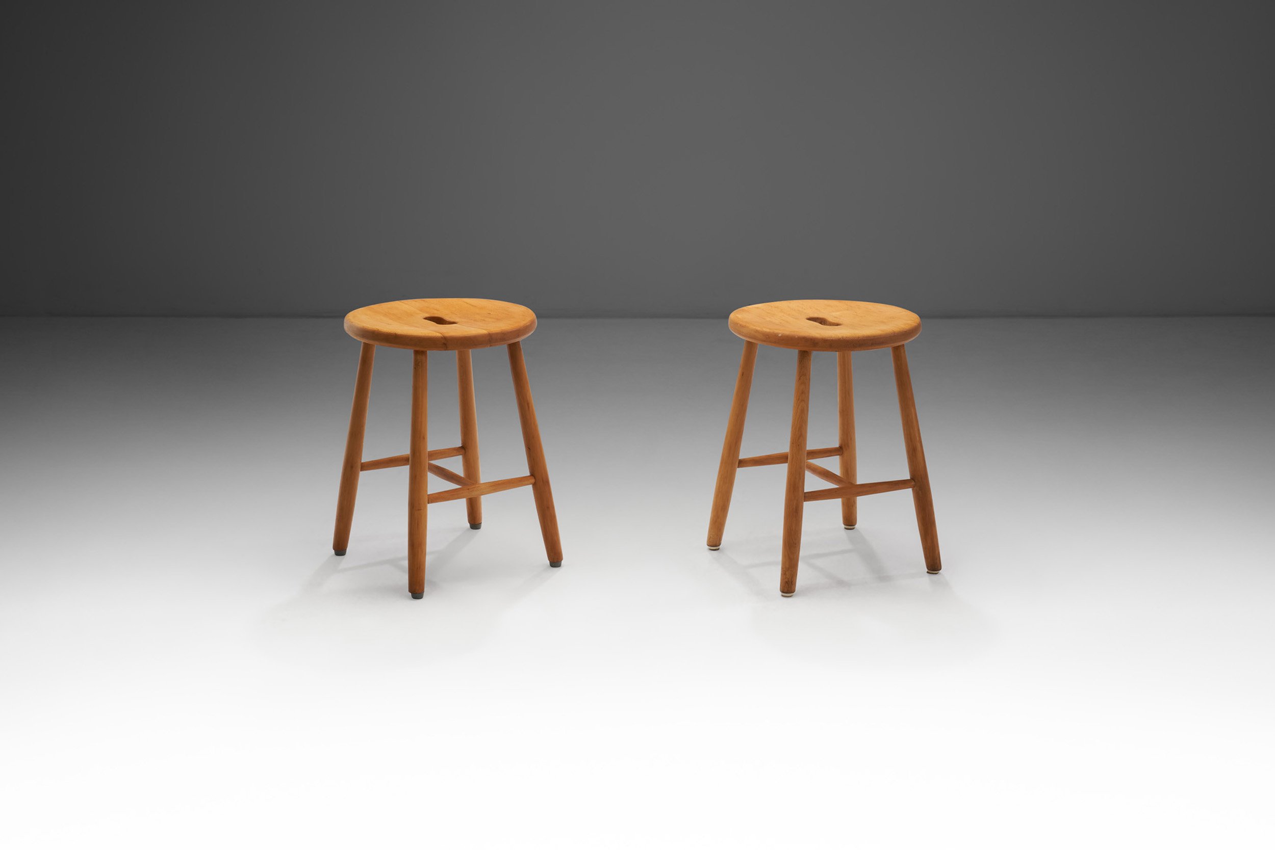 Børge Mogensen "J27" Beech Stools for FDB Møbler, Denmark 1950s
