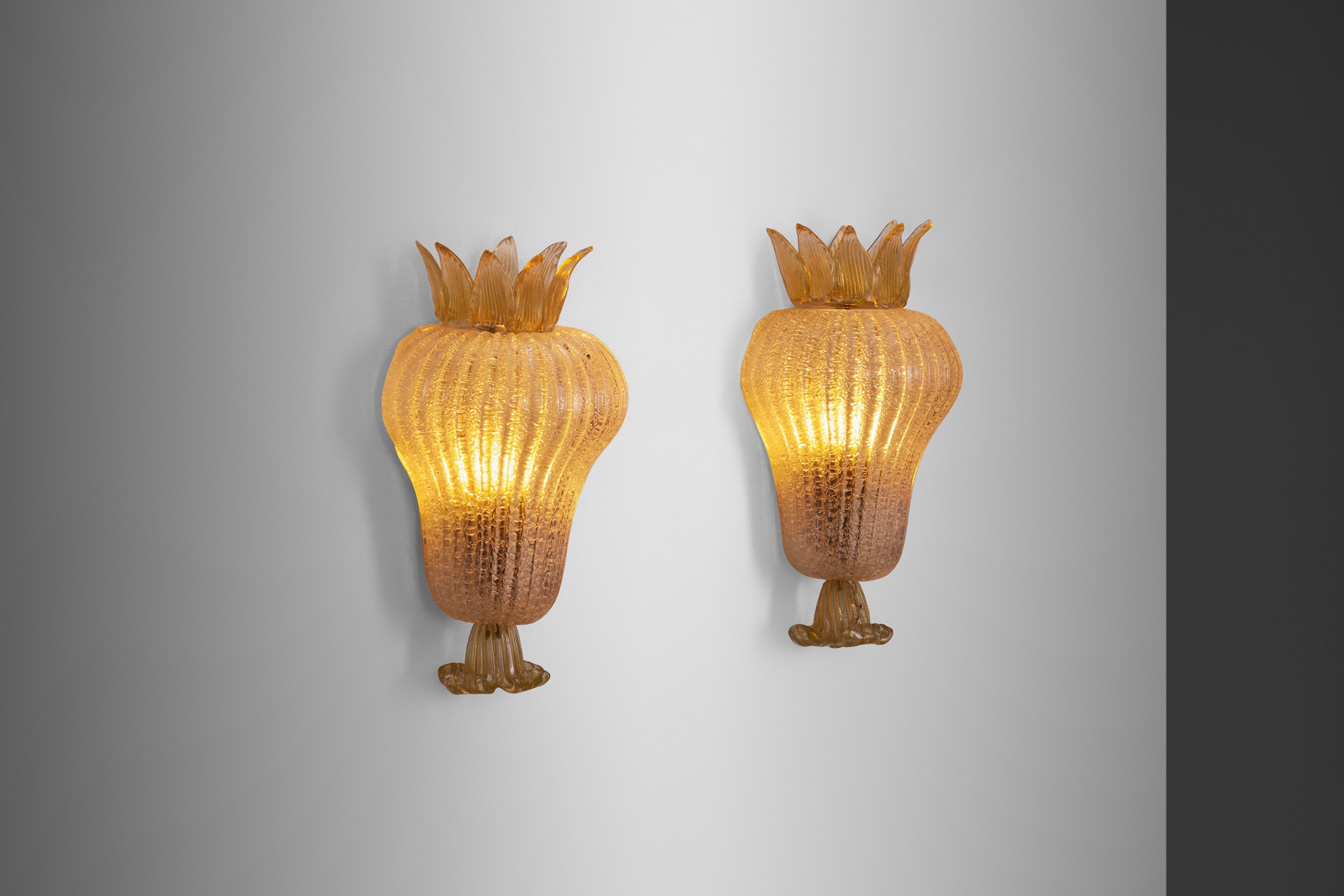 Murano Glass Wall Lights by Venini, Italy 1970s (sold)