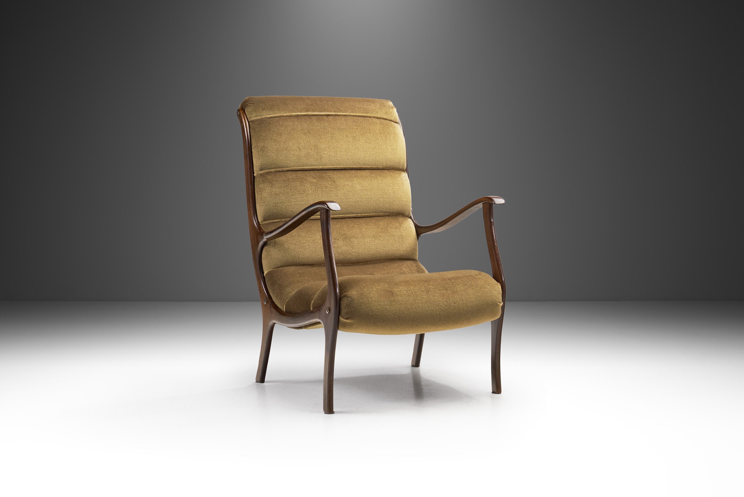 Ezio Longhi Ribbed-Back Lounge Chair for ELAM, Italy 1960s (sold)