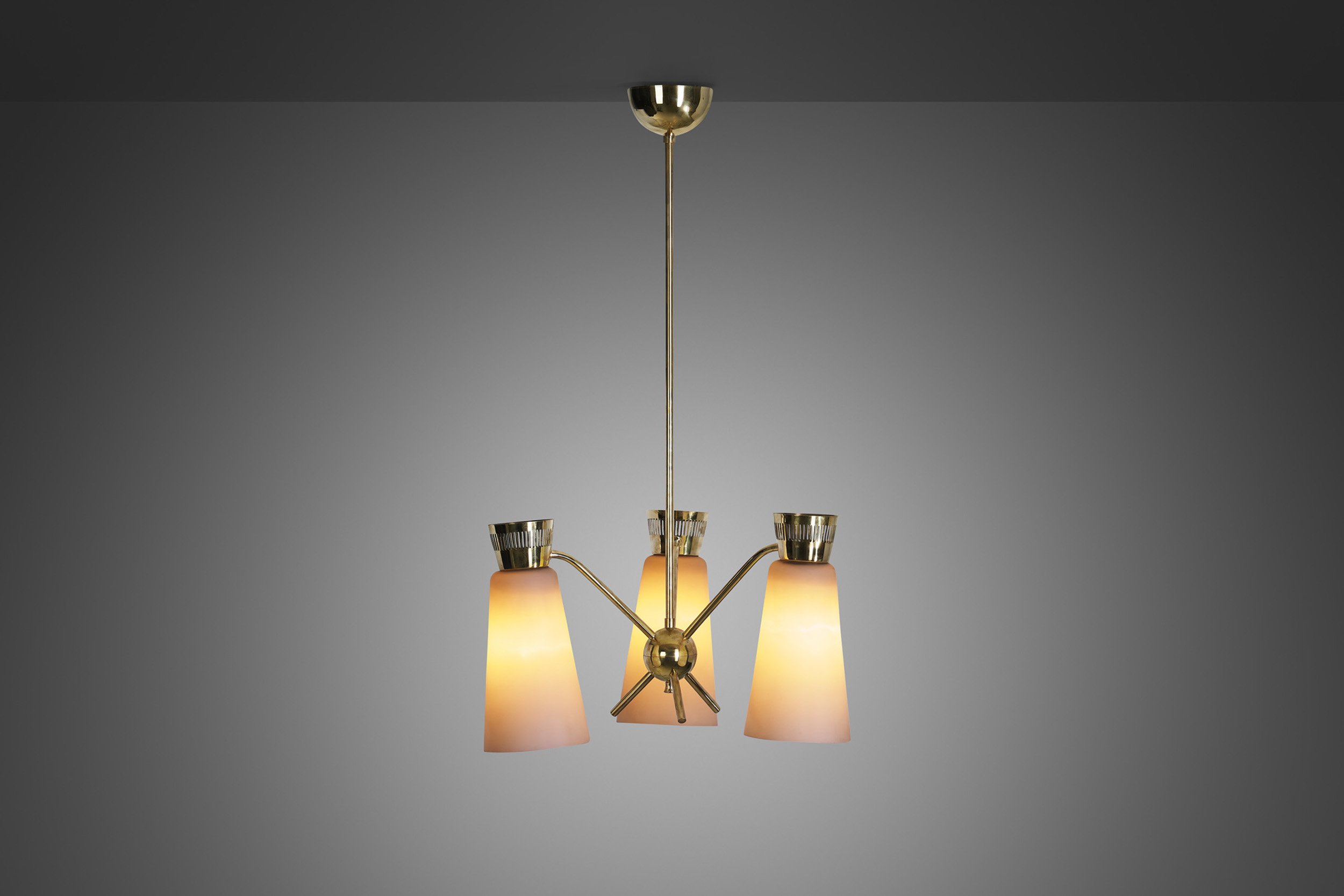 Itsu Mid-Century Pendant Lamp Model "ER 106/3", Finland 1950s