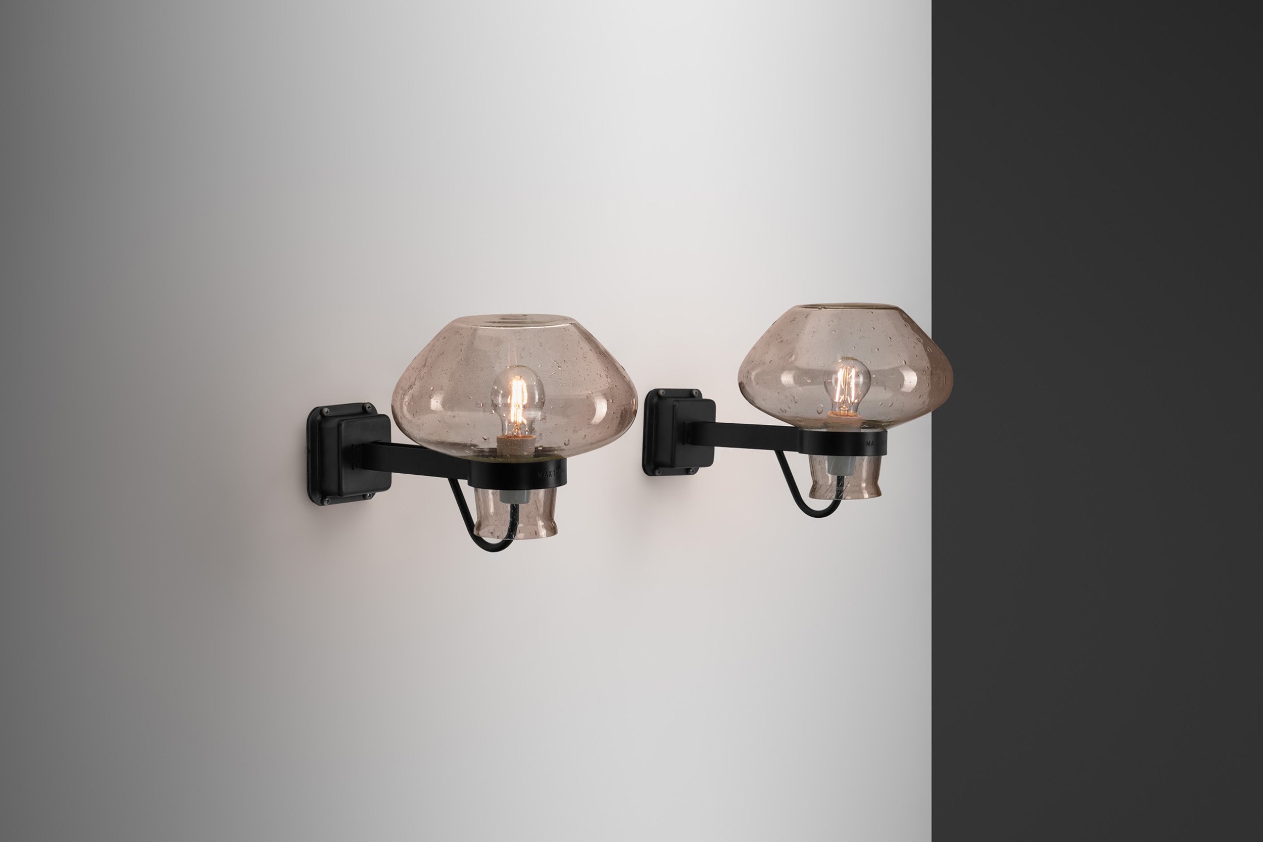 A Pair of "GA9" Wall Lights by Erik Gunnar Asplund for ASEA, Sweden 1940s