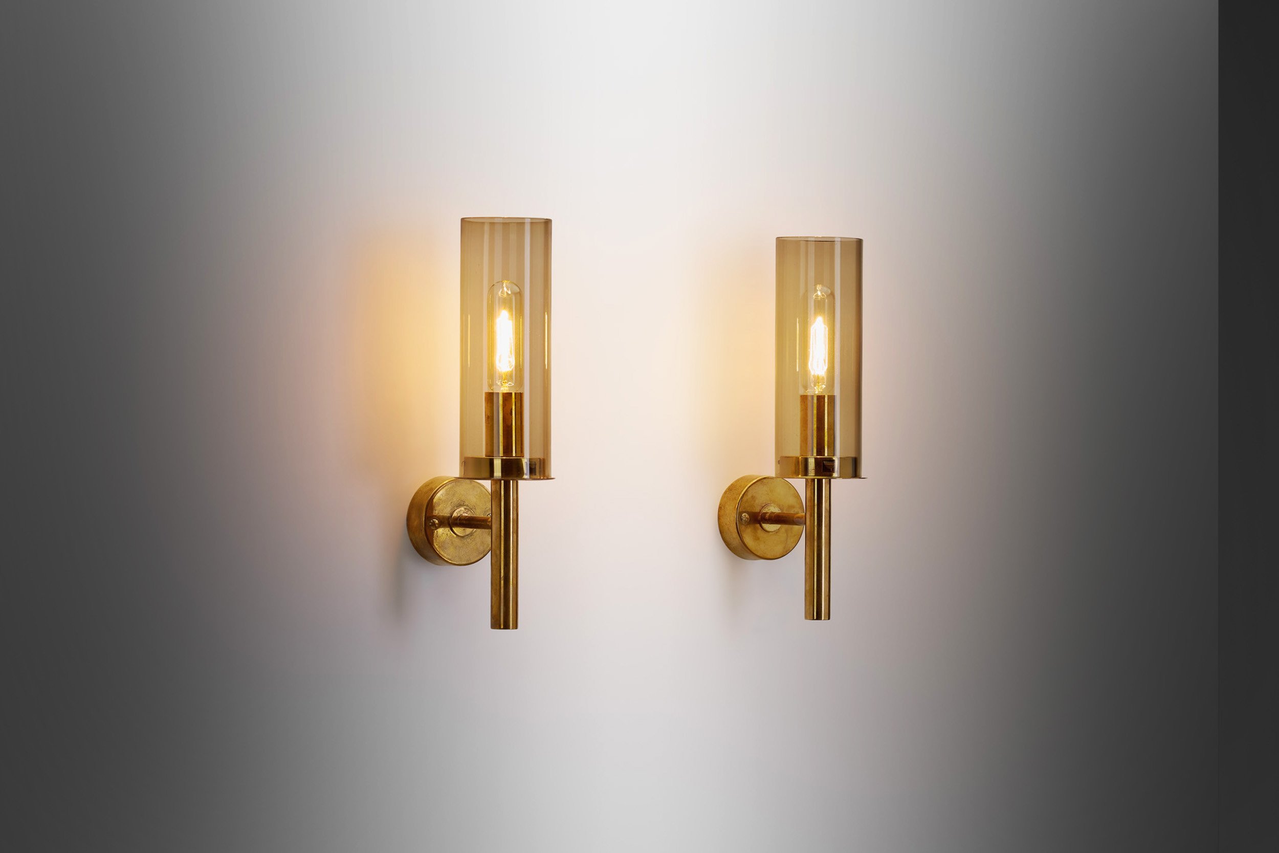 Hans-Agne Jakobsson Model "V169/1" Wall Sconces for Markaryd, Sweden 1960s