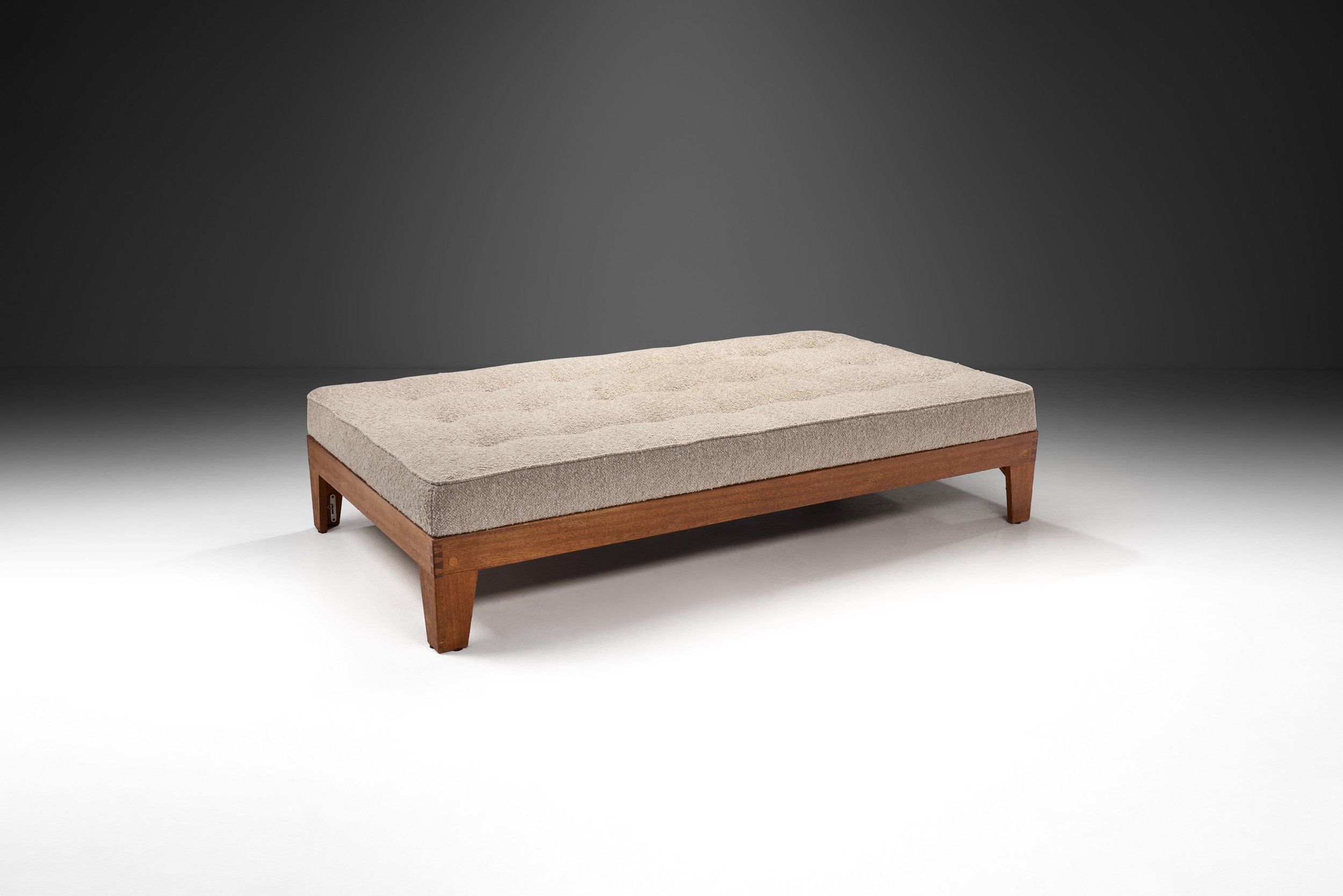 Danish Cabinetmaker Daybed with Upholstered Mattress, Denmark ca 1950s
