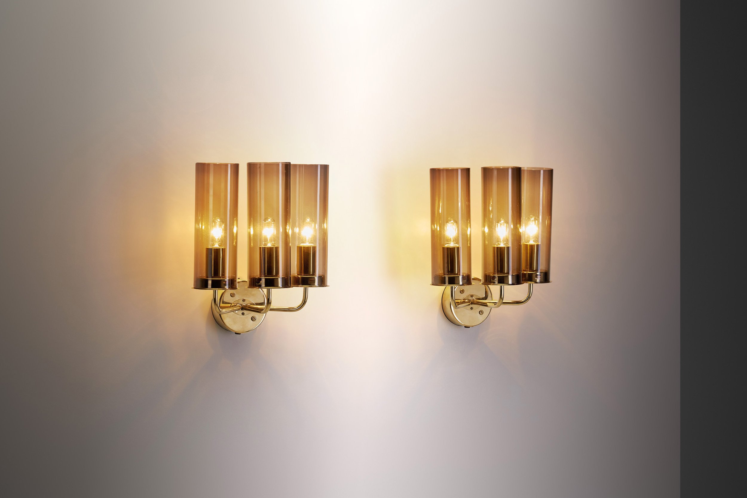 Hans-Agne Jakobsson "V169-3" Wall Sconces for AB Markaryd, Sweden 1960s (sold)