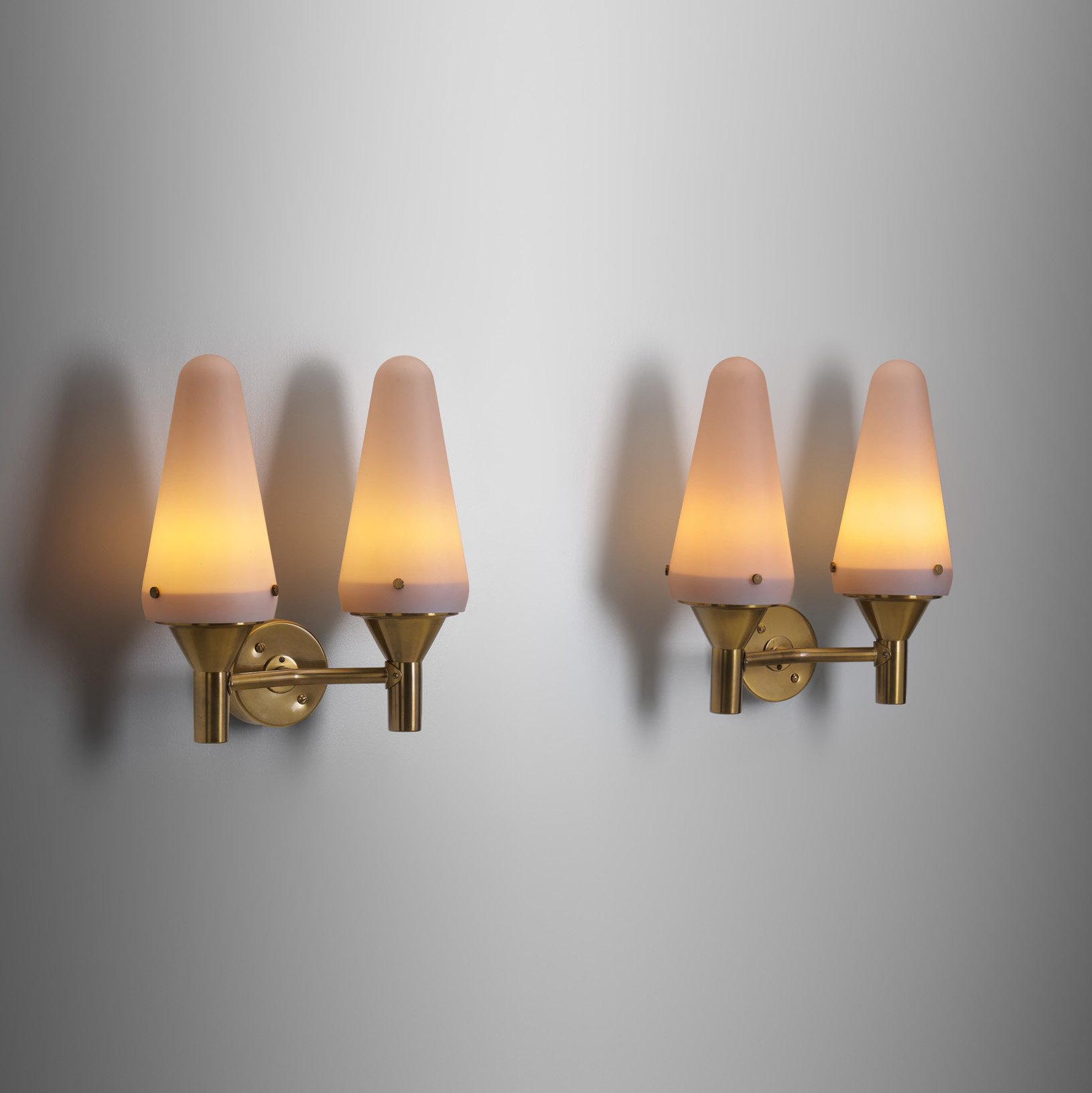 Hans-Agne Jakobsson Model "S/1554" Wall Lamps for AB Markaryd , Sweden 1950s