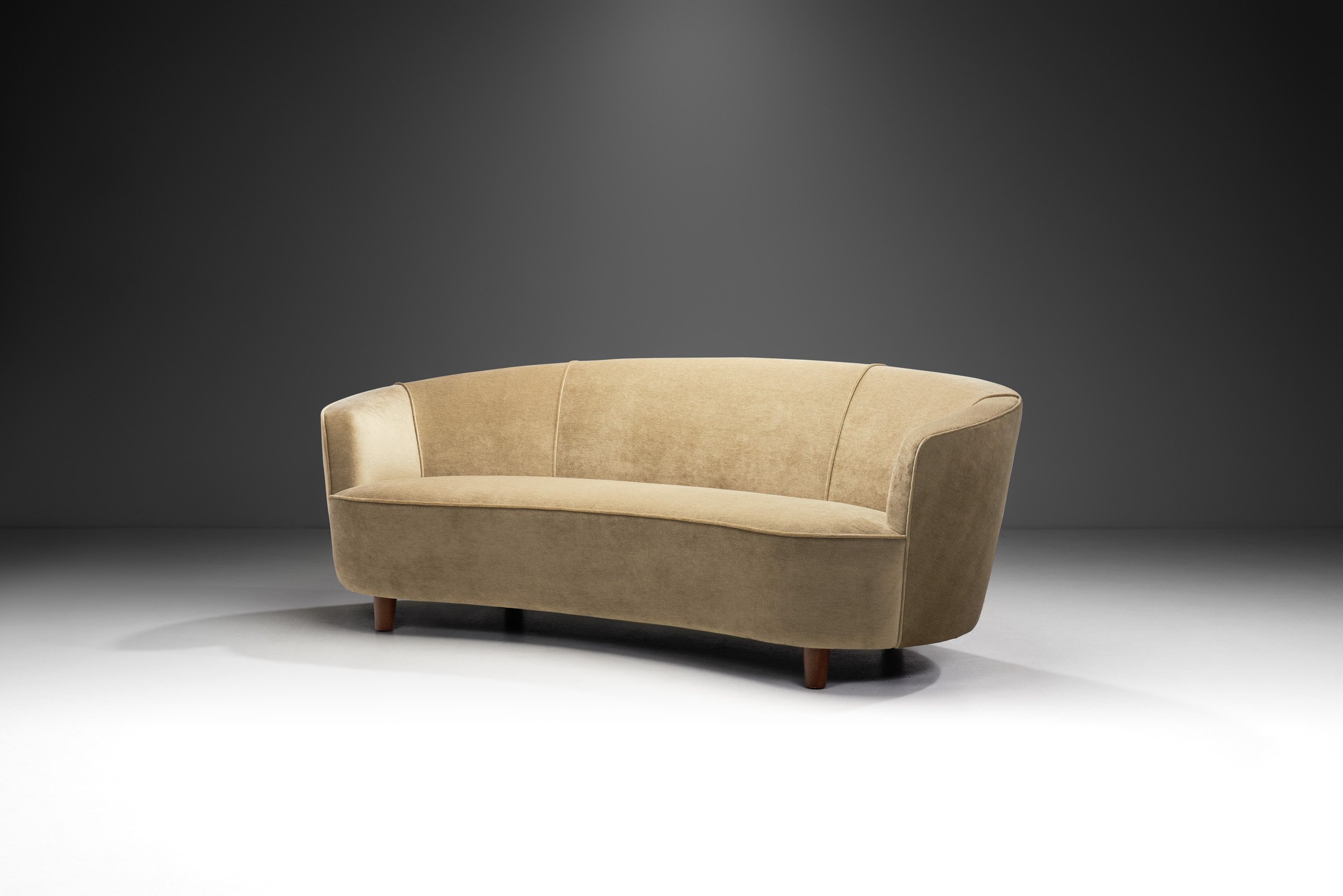 Upholstered Sofa by Swedish Cabinetmaker, Sweden ca 1950s (sold)