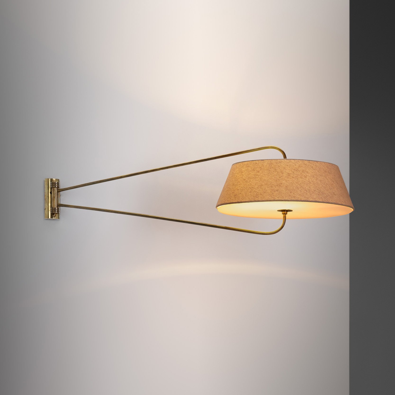 Brass and Perspex Wall Lamp, France ca 1950s (sold)