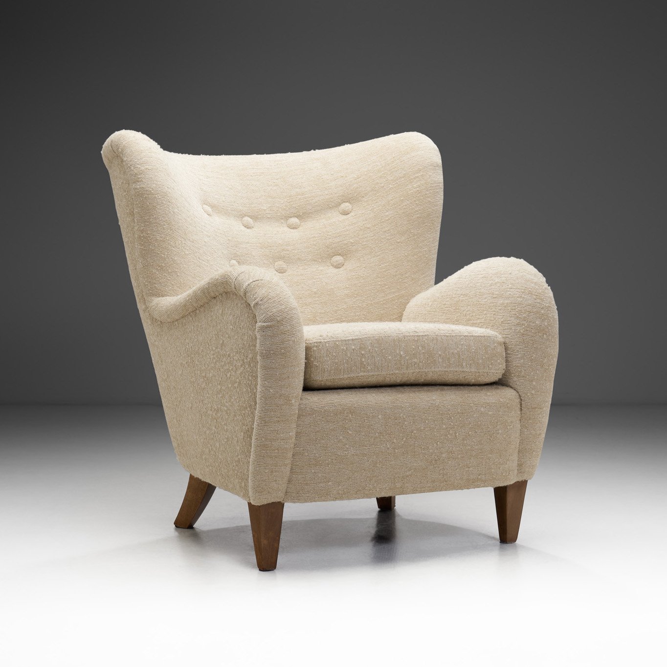 Finnish Mid-Century Upholstered Armchair, Finland ca 1950s