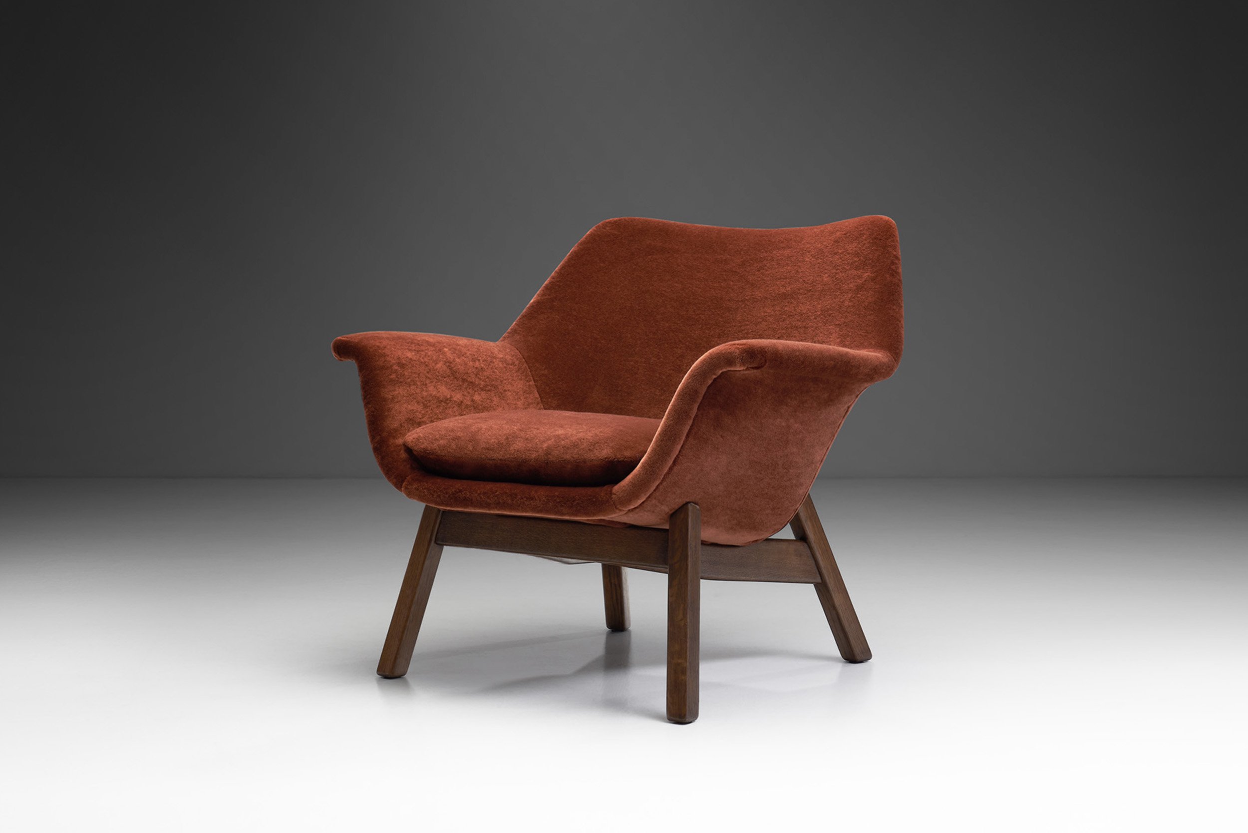 Carl Gustaf Hiort af Ornäs Oak Easy Chair for Puunveisto Helsinki, Finland 1950s